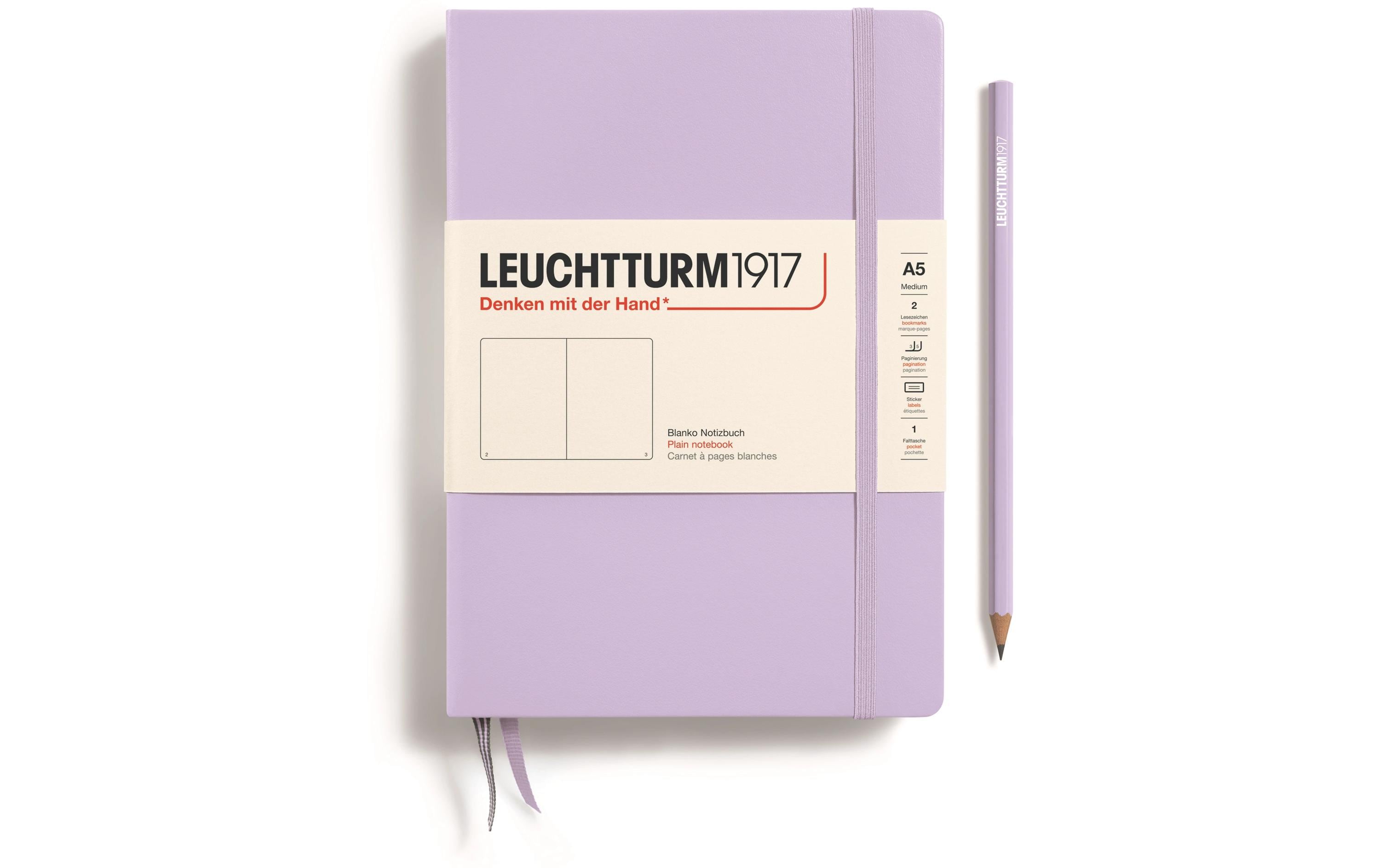 Leuchtturm Notizbuch Medium A5, Blanko, Lila
