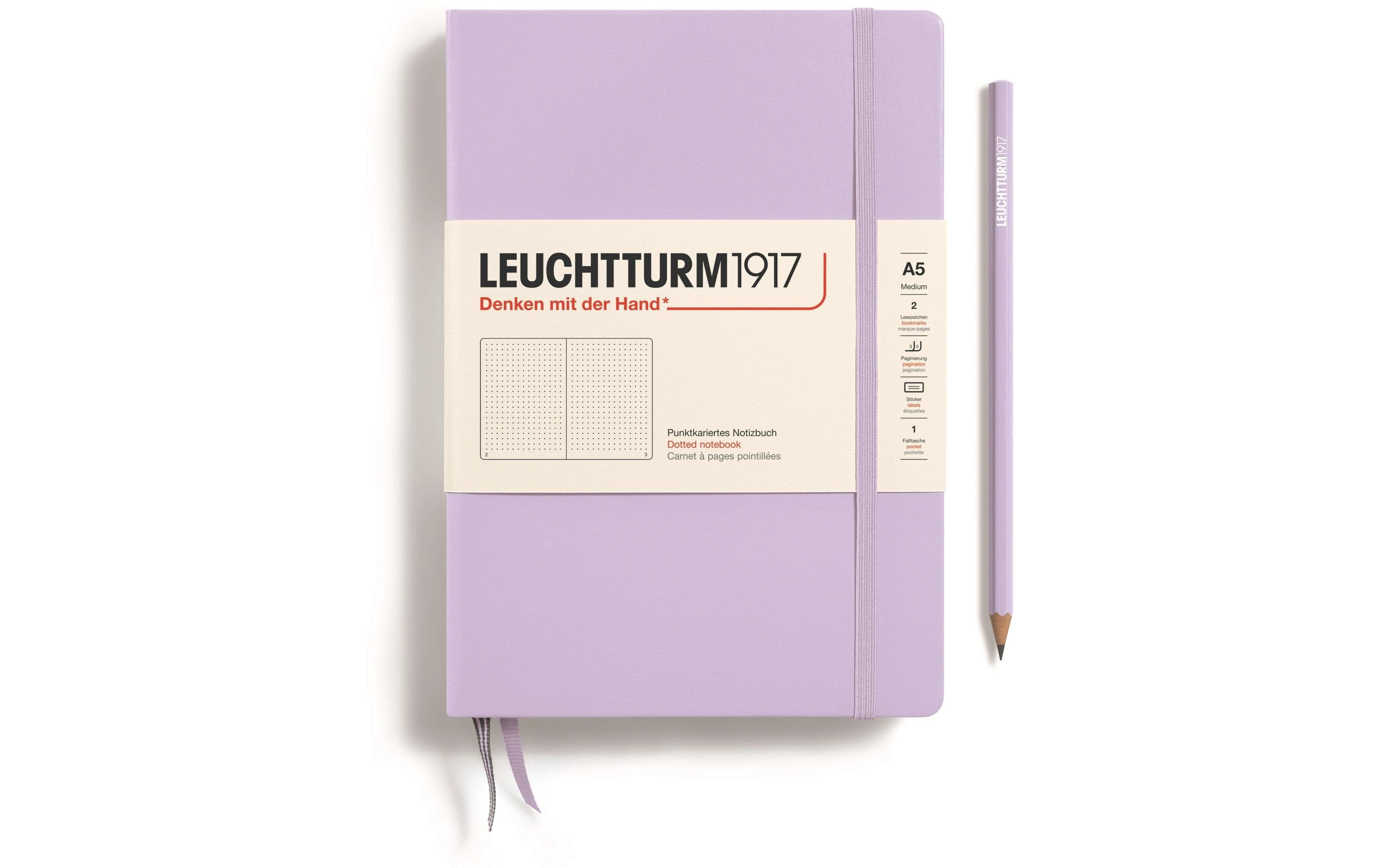 Leuchtturm Notizbuch Medium A5, Dot, Lila