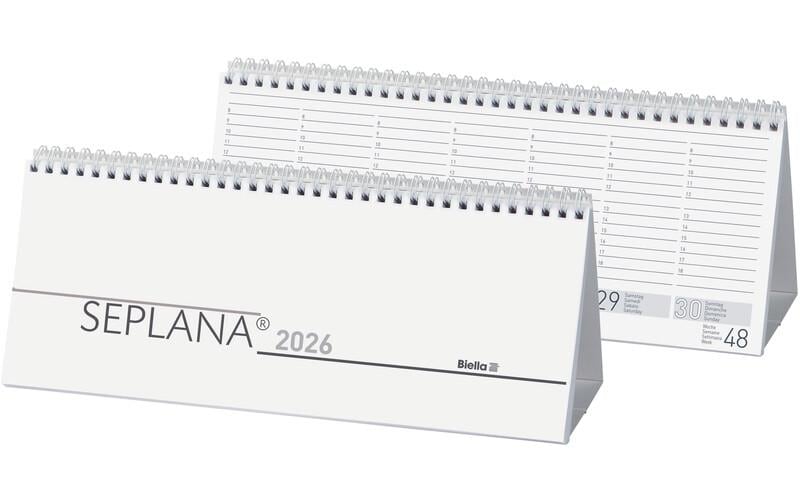 Biella Pultkalender Seplana Steller Weiss, 29.8 x 11.7 cm