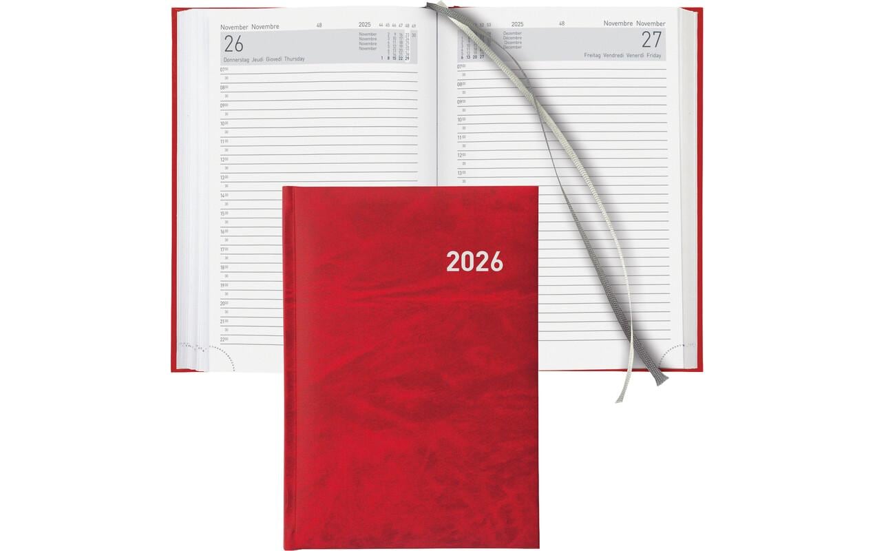 Biella Geschäftsagenda Executive Rot, 14.5 x 20.5 cm