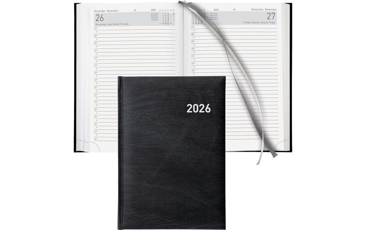 Biella Geschäftsagenda Executive Schwarz, 14.5 x 20.5 cm
