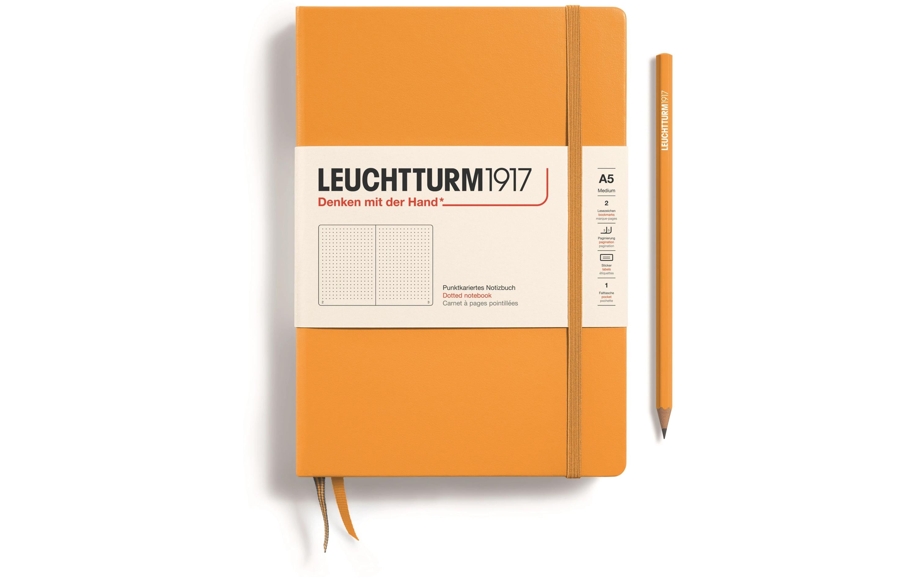Leuchtturm Notizbuch Medium A5, Dot, Orange