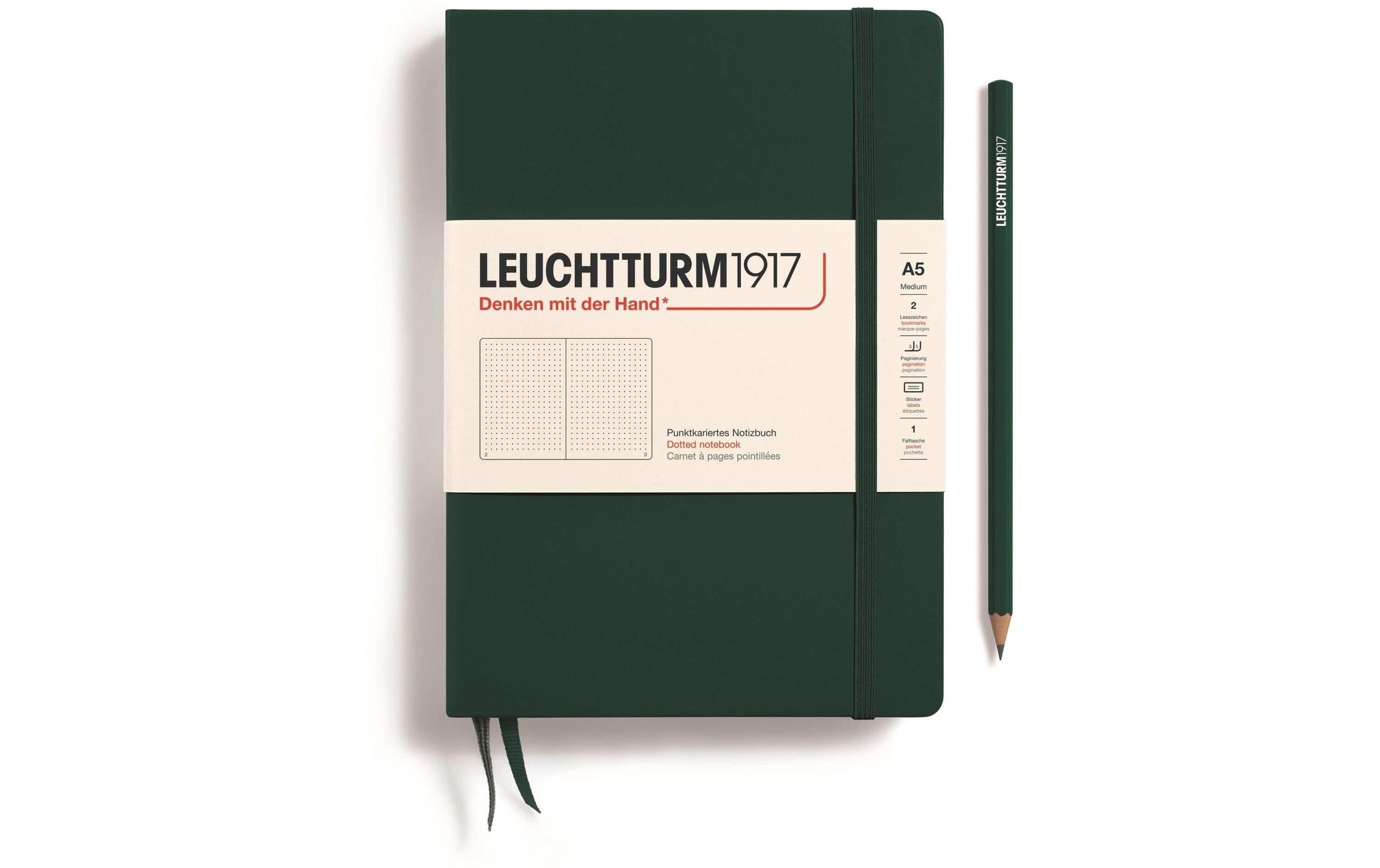 Leuchtturm Notizbuch Medium A5, Dot, Forest