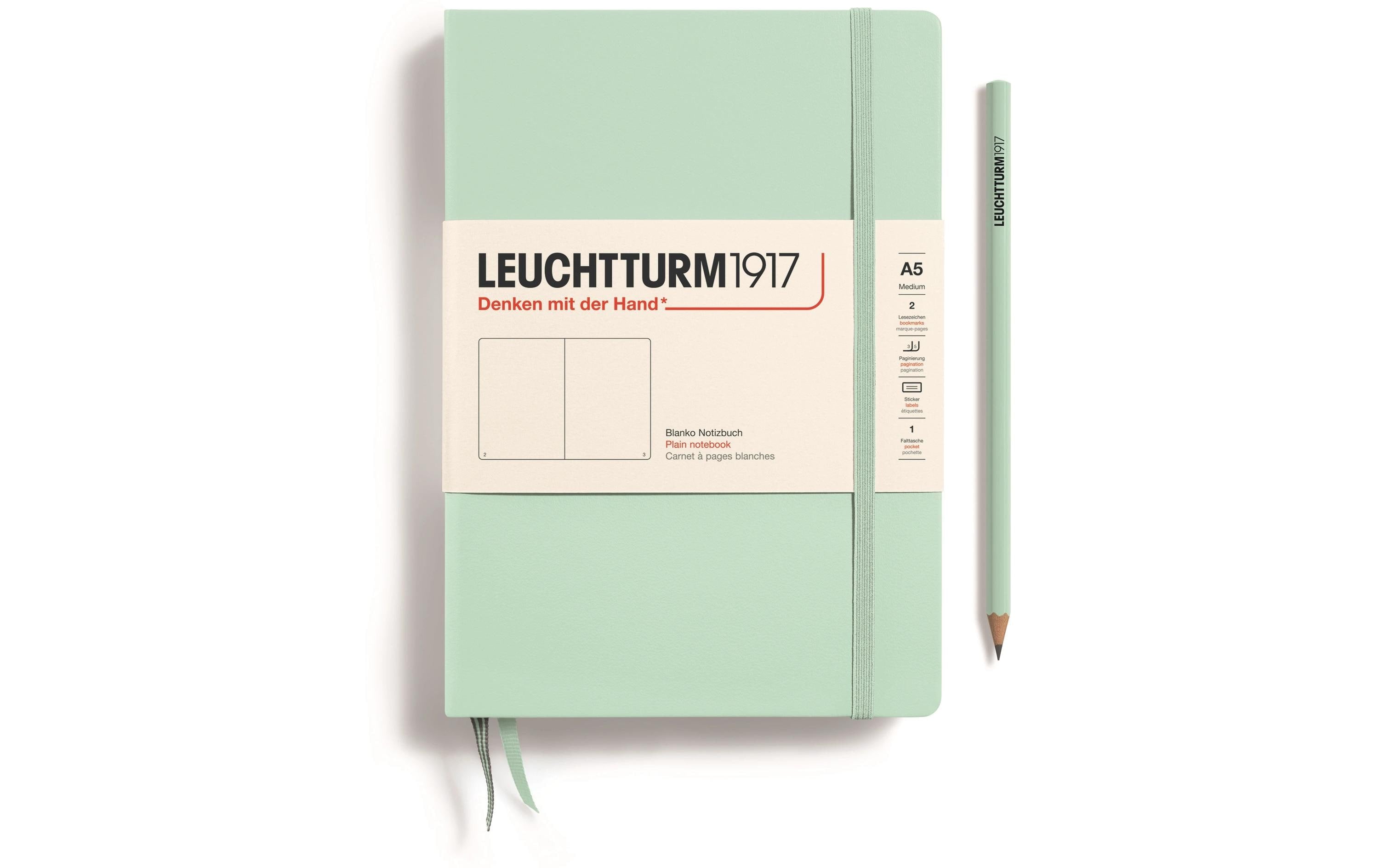 Leuchtturm Notizbuch Medium A5, Blanko, Mint