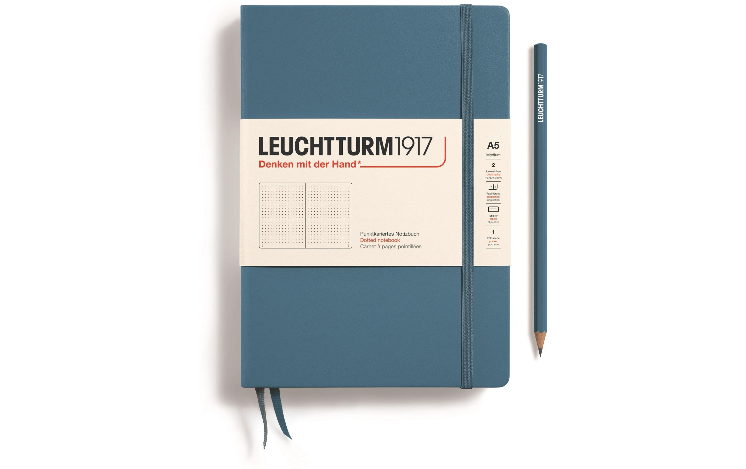 Leuchtturm Notizbuch Medium A5, Dot, Blau