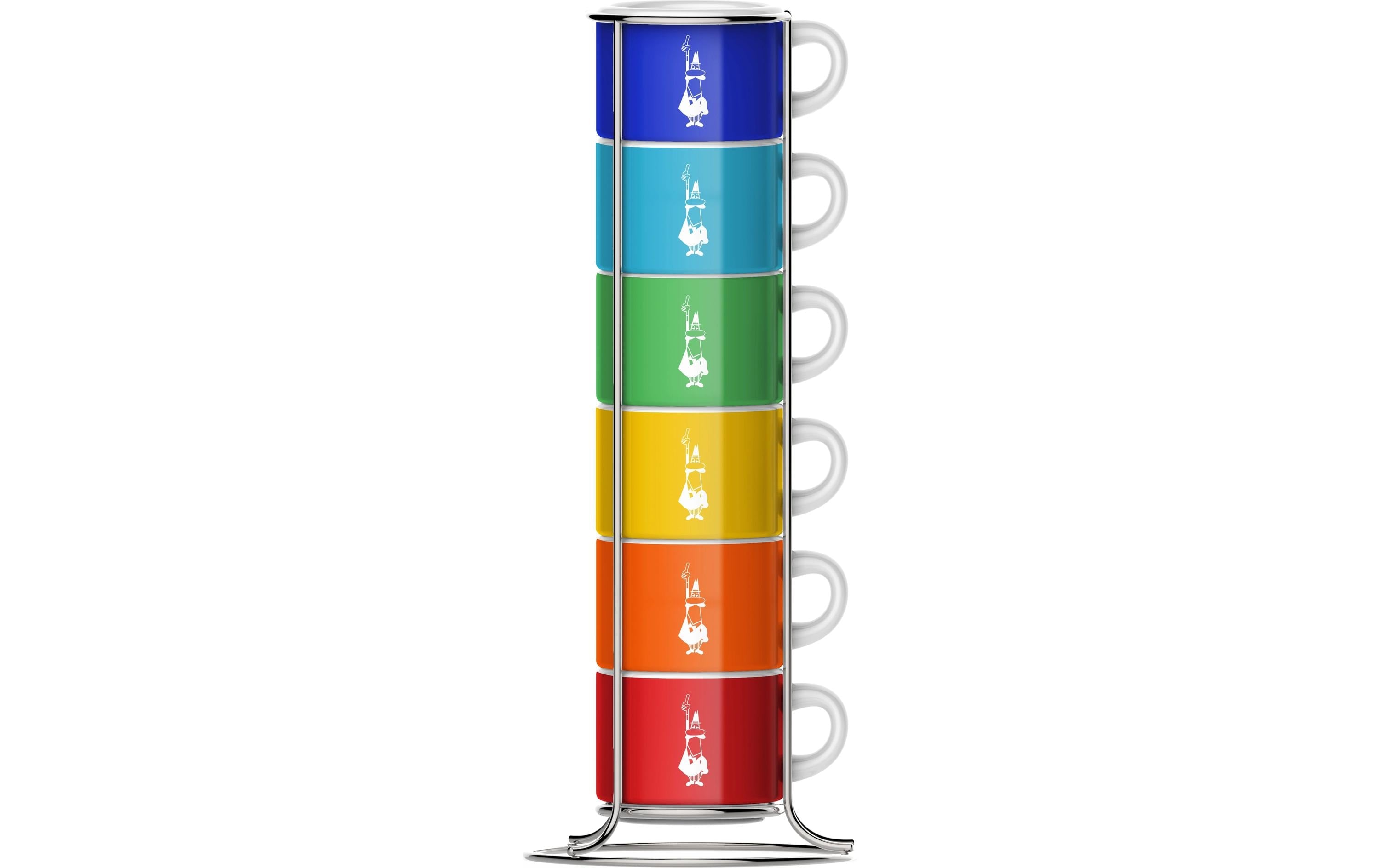 Bialetti Espressotasse Color 65 ml, 6 Stück, Mehrfarbig