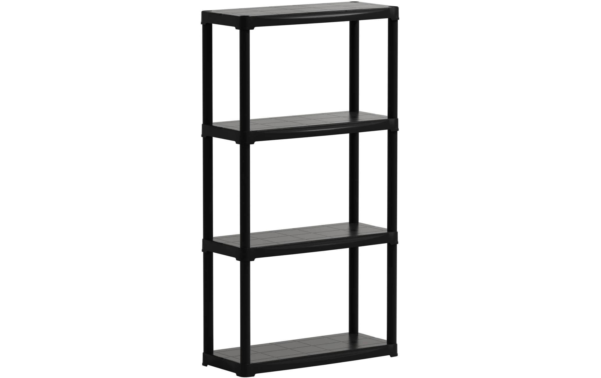 Art Plast Regal T4 Kunststoff, Grau/Schwarz