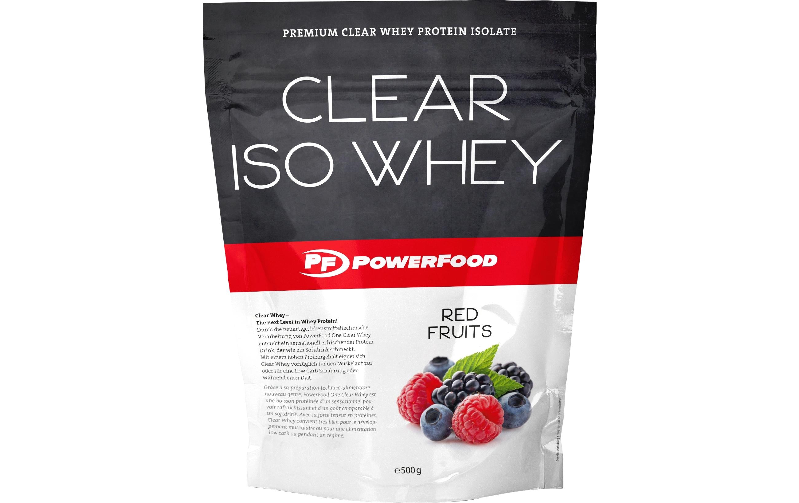 PowerFood One Pulver Clear Iso Whey Rote Früchte 550 g