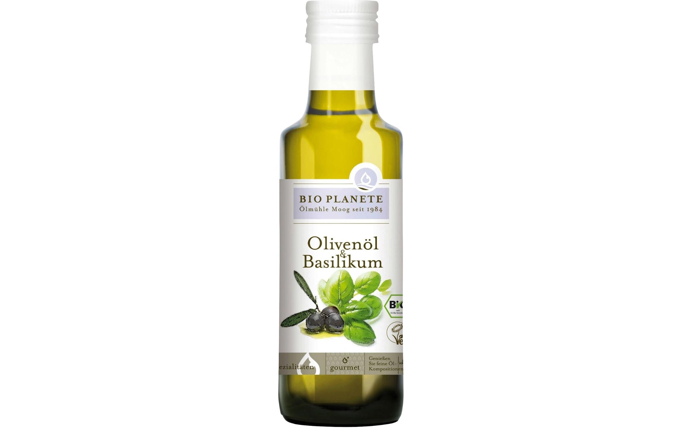 Bio Planete Olivenöl und Basilikum 100 ml