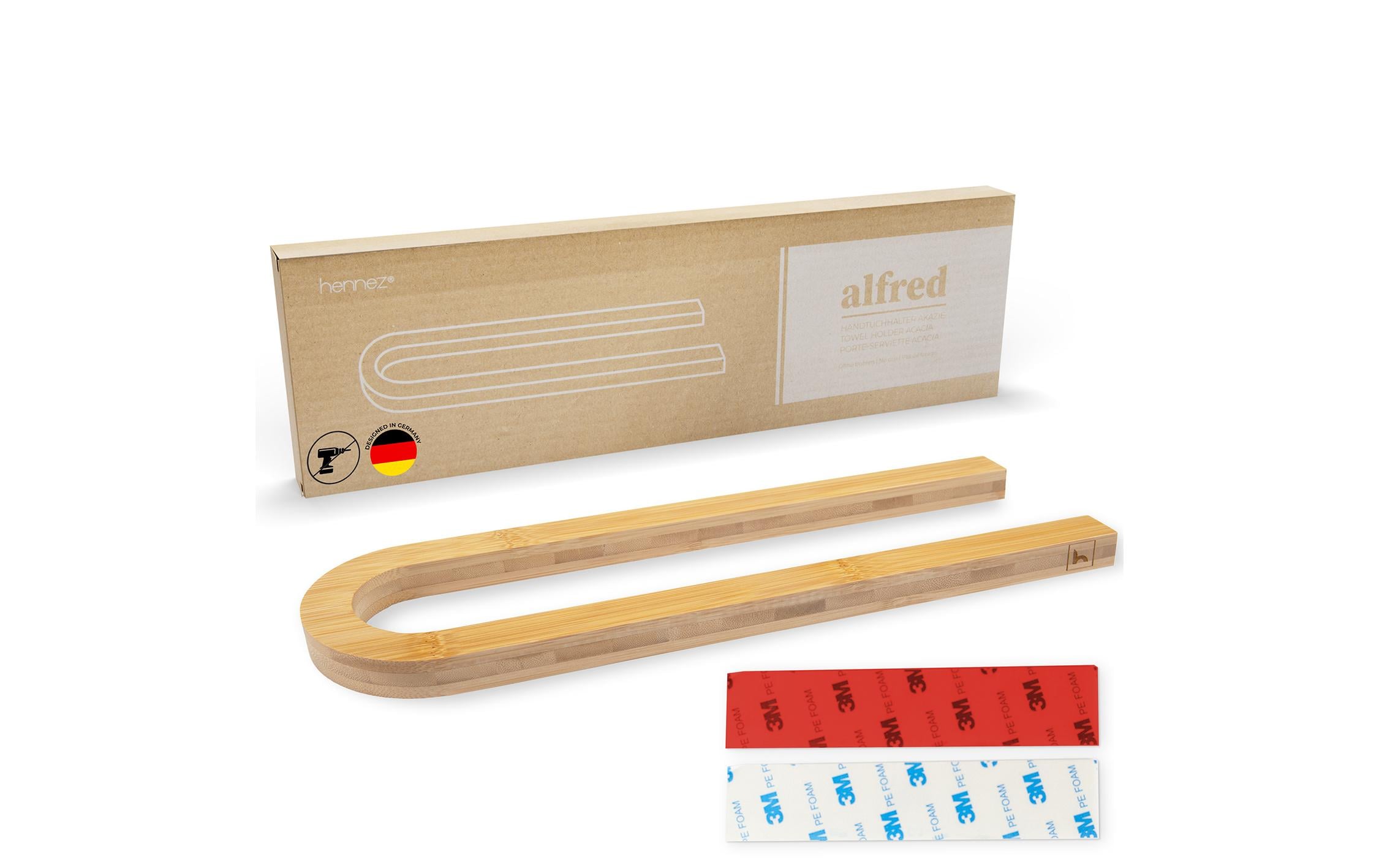 Hennez Handtuchhalter Alfred 35 x 10 cm, Natural