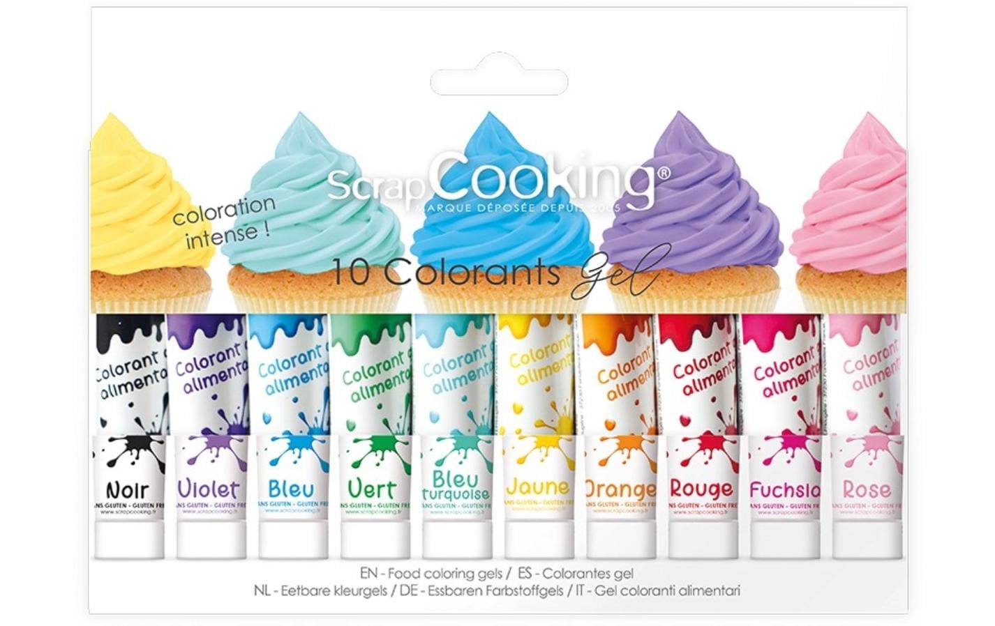 ScrapCooking Lebensmittelfarben-Set Mehrfarbig, 10x 20 g