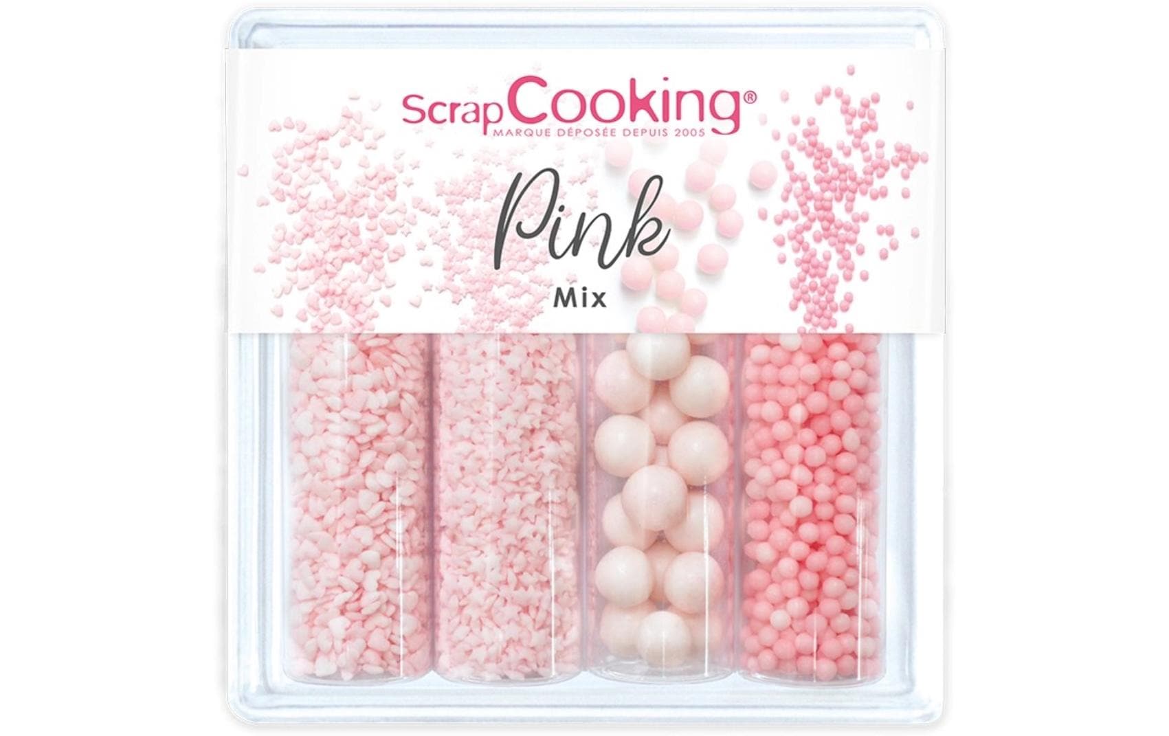 ScrapCooking Zuckerstreusel Mix Pink 68 g, 4 Stück