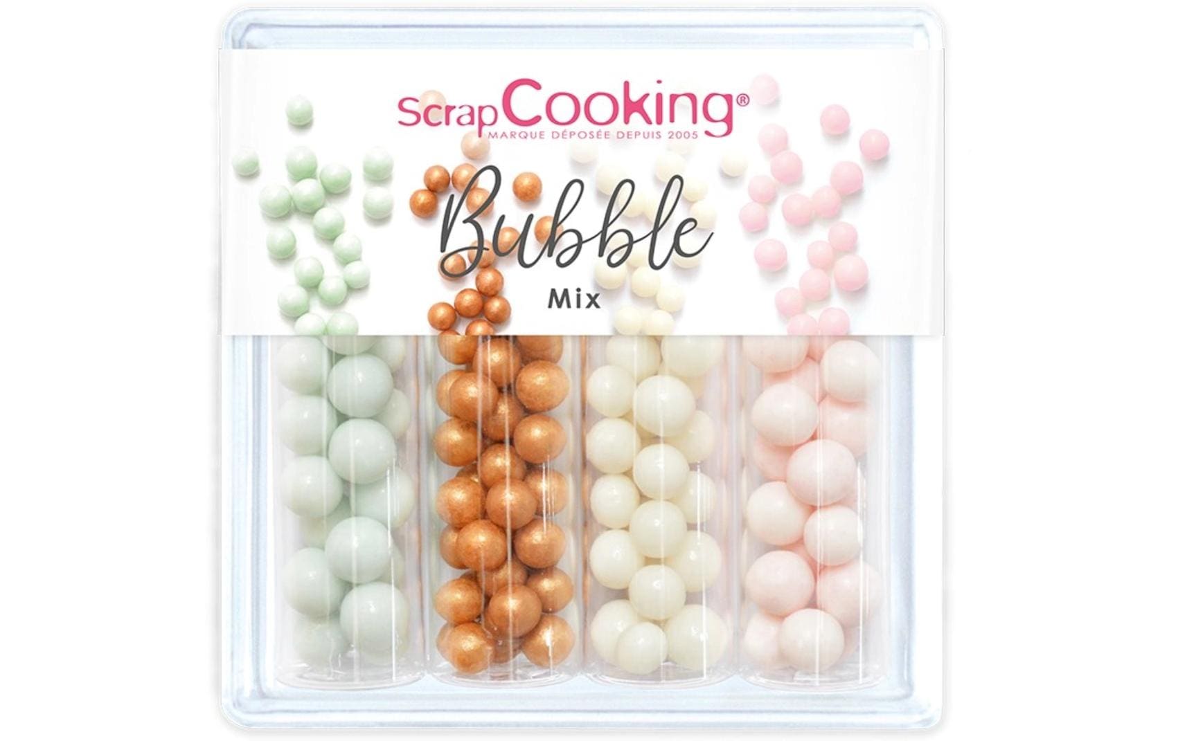 ScrapCooking Zuckerstreusel Mix Perlen gross 62 g, 4 Stück