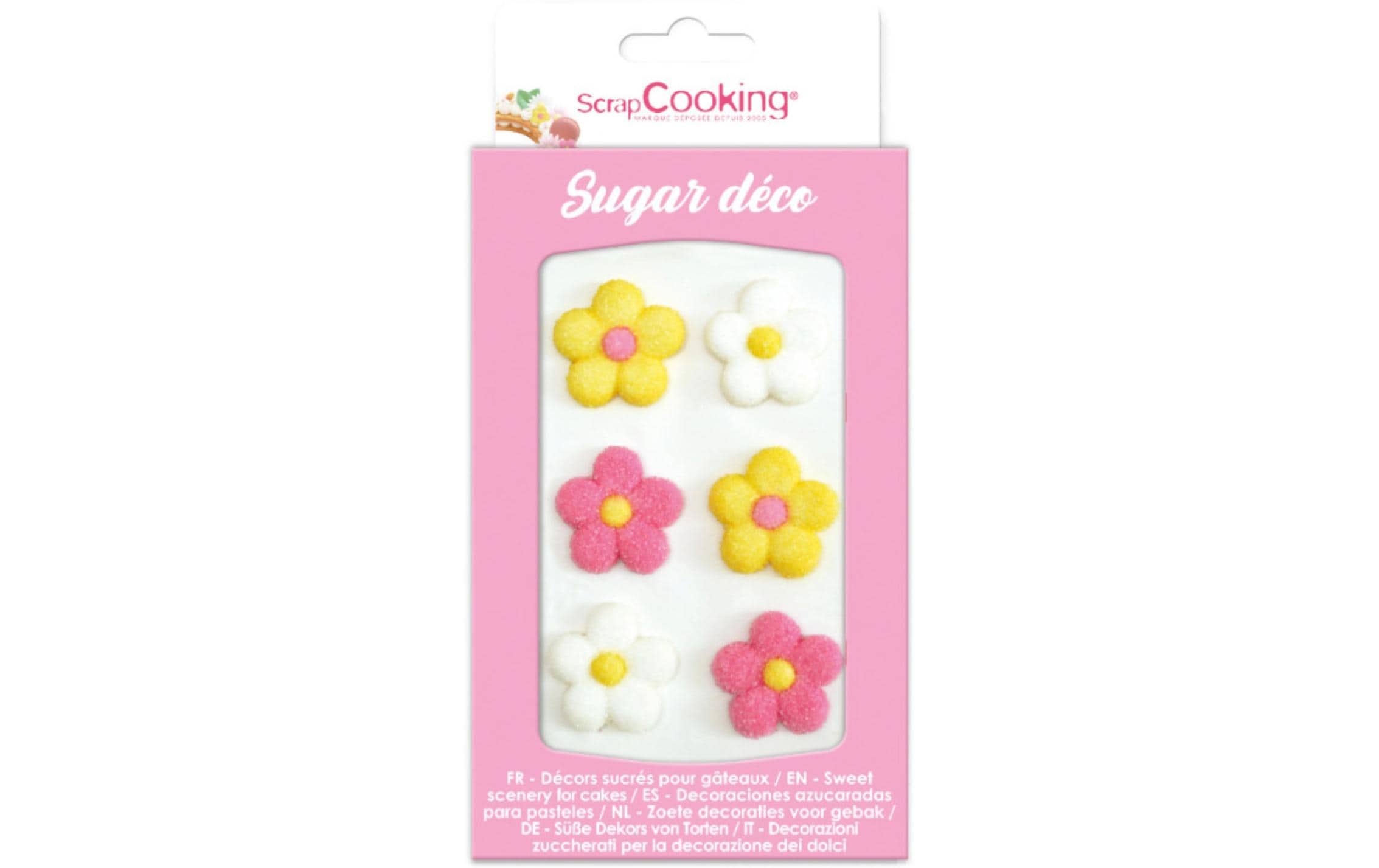 ScrapCooking Zuckerdekore Blumen 6 Stück