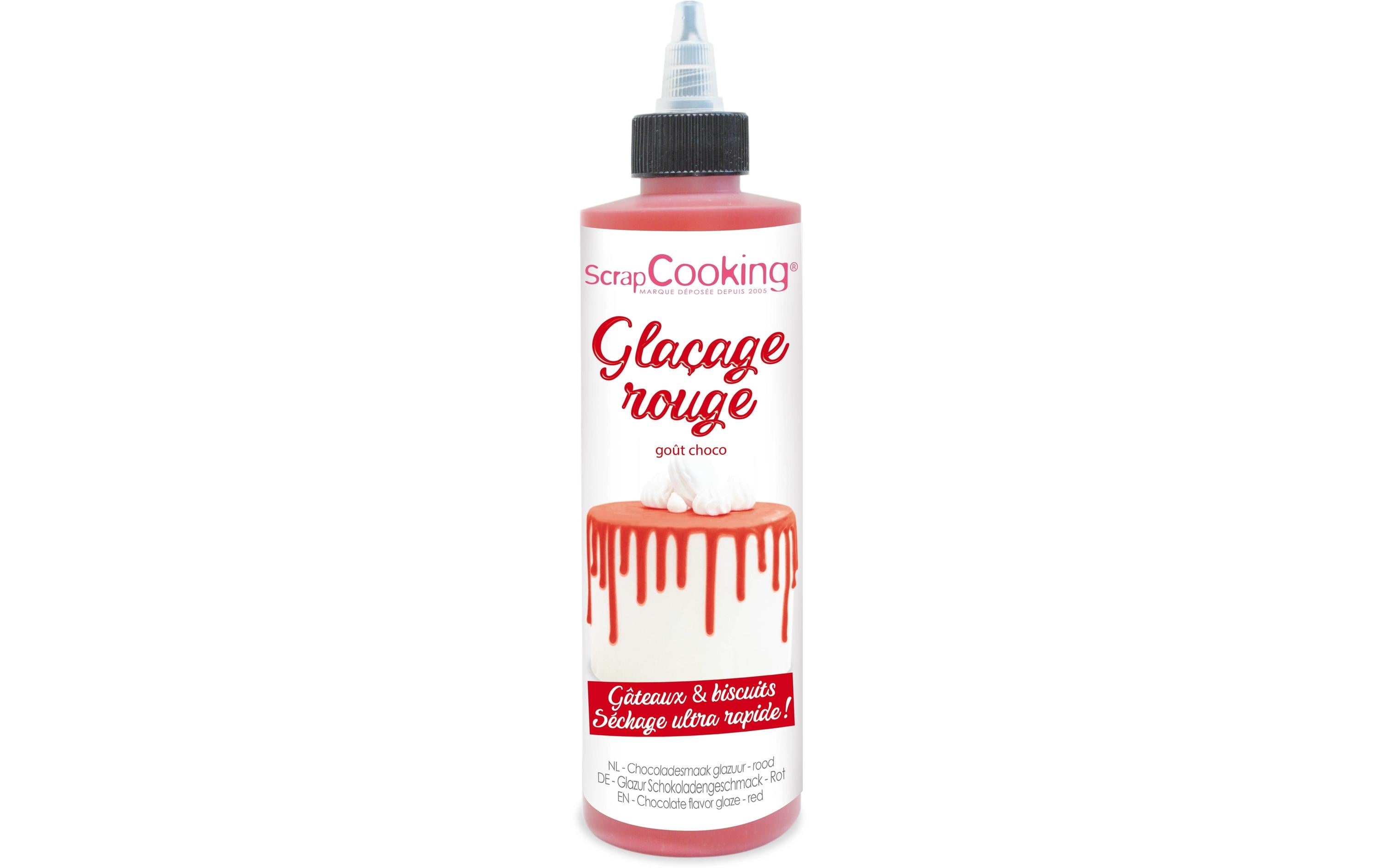ScrapCooking Schokoladengeschmacksglasur Drip Cake Rot 130 g Rot