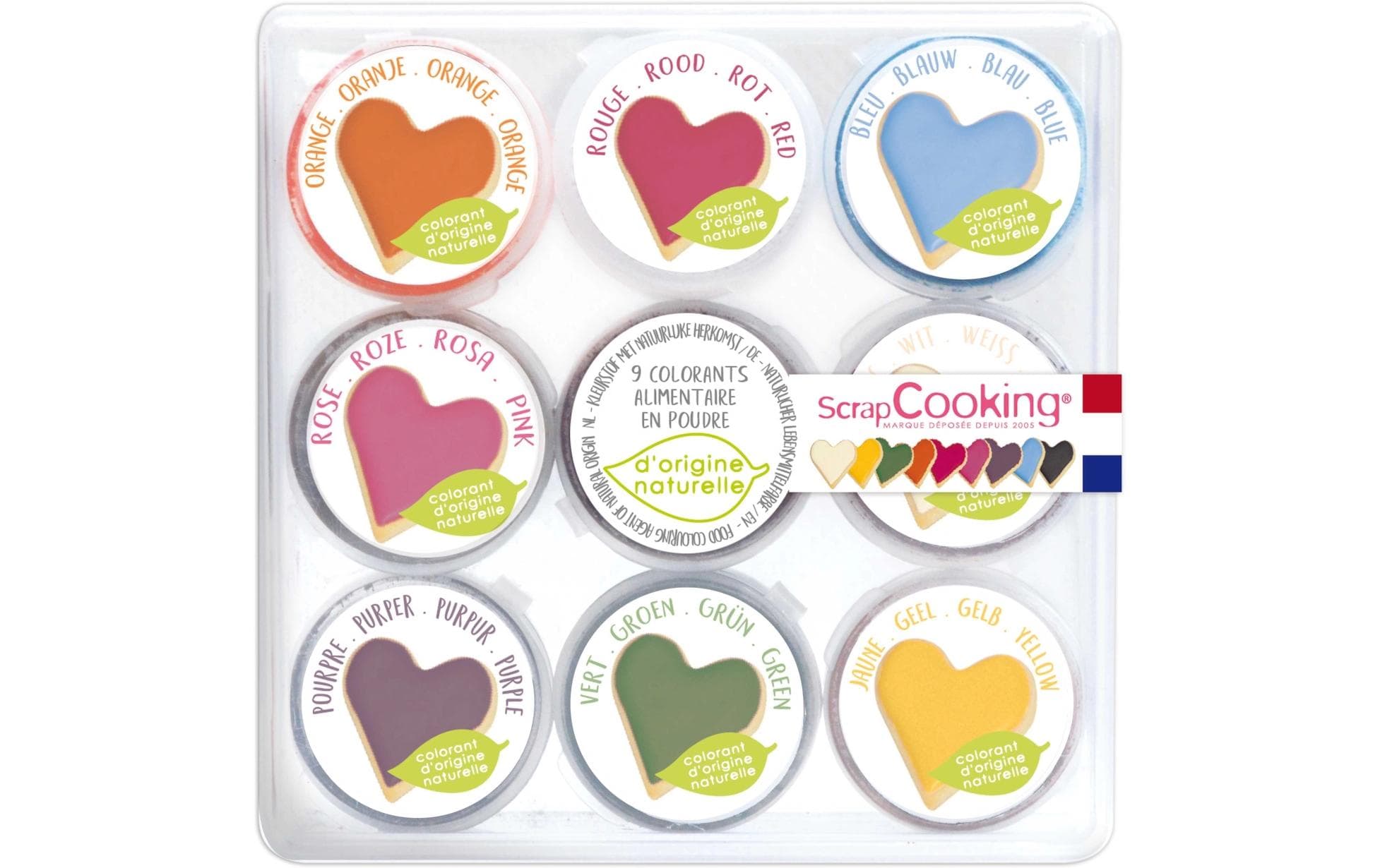 ScrapCooking Lebensmittelfarben Set natürlich 160 g, 9 Stk.