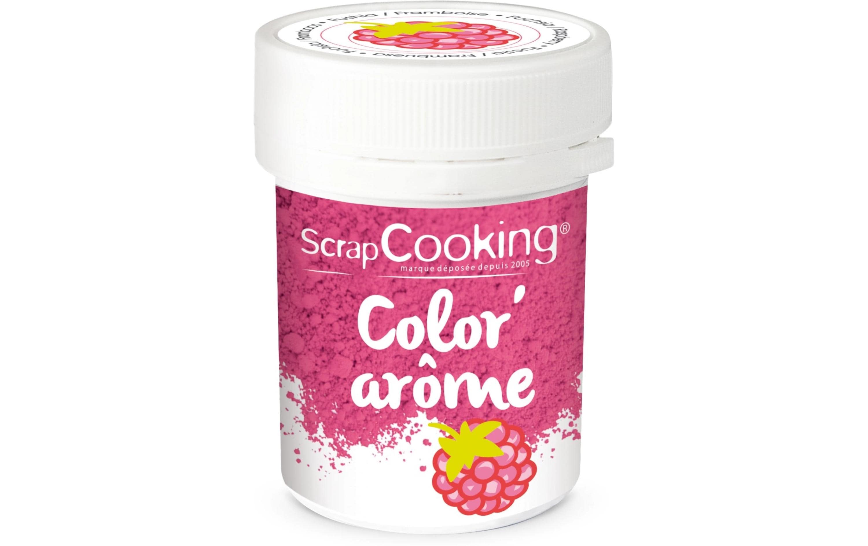 ScrapCooking Lebensmittelfarbenpulver mit Aroma Himbeere Pulver Rosa 10 g