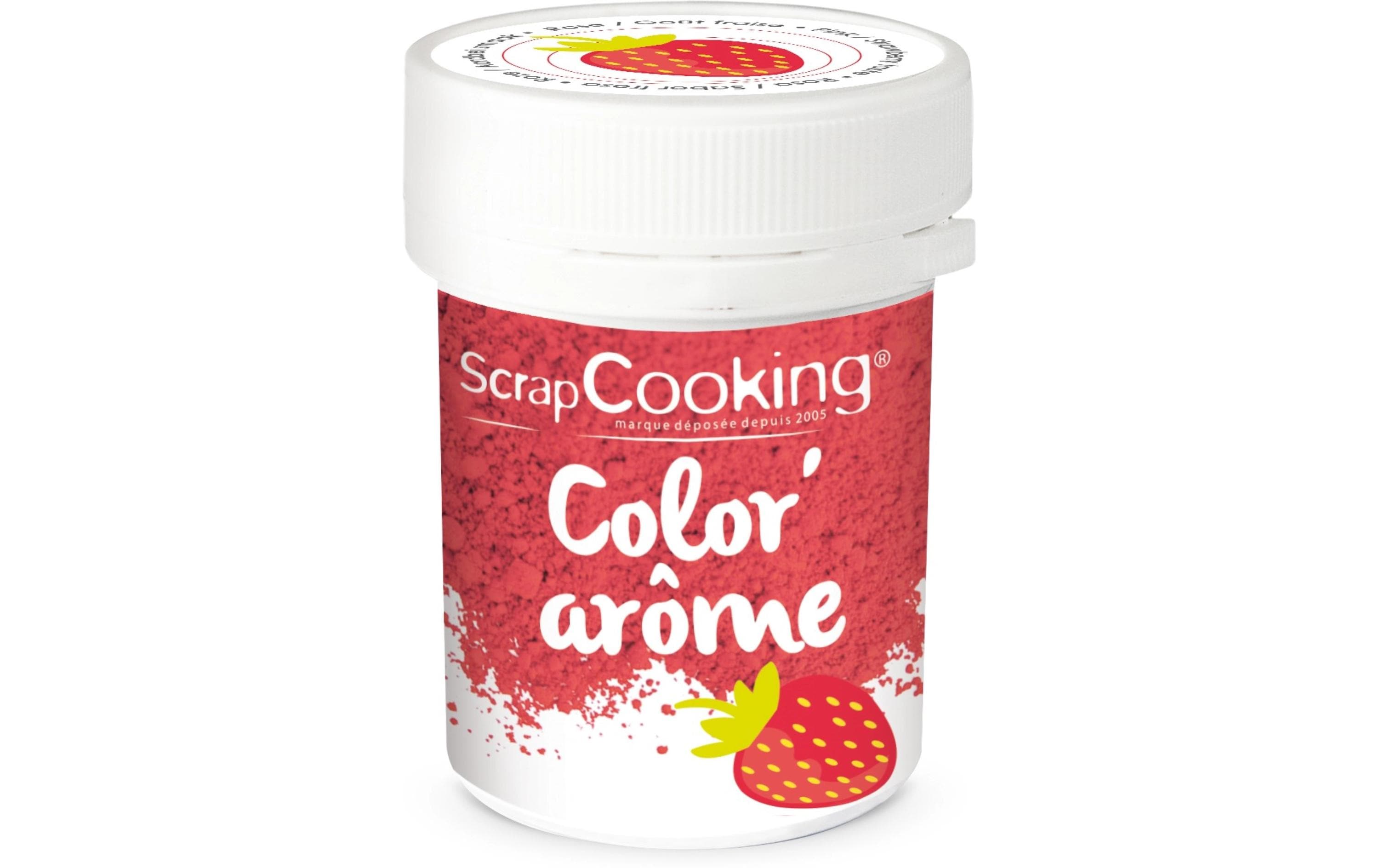 ScrapCooking Lebensmittelfarbenpulver mit Aroma Erdbeere Pulver Rot 10 g