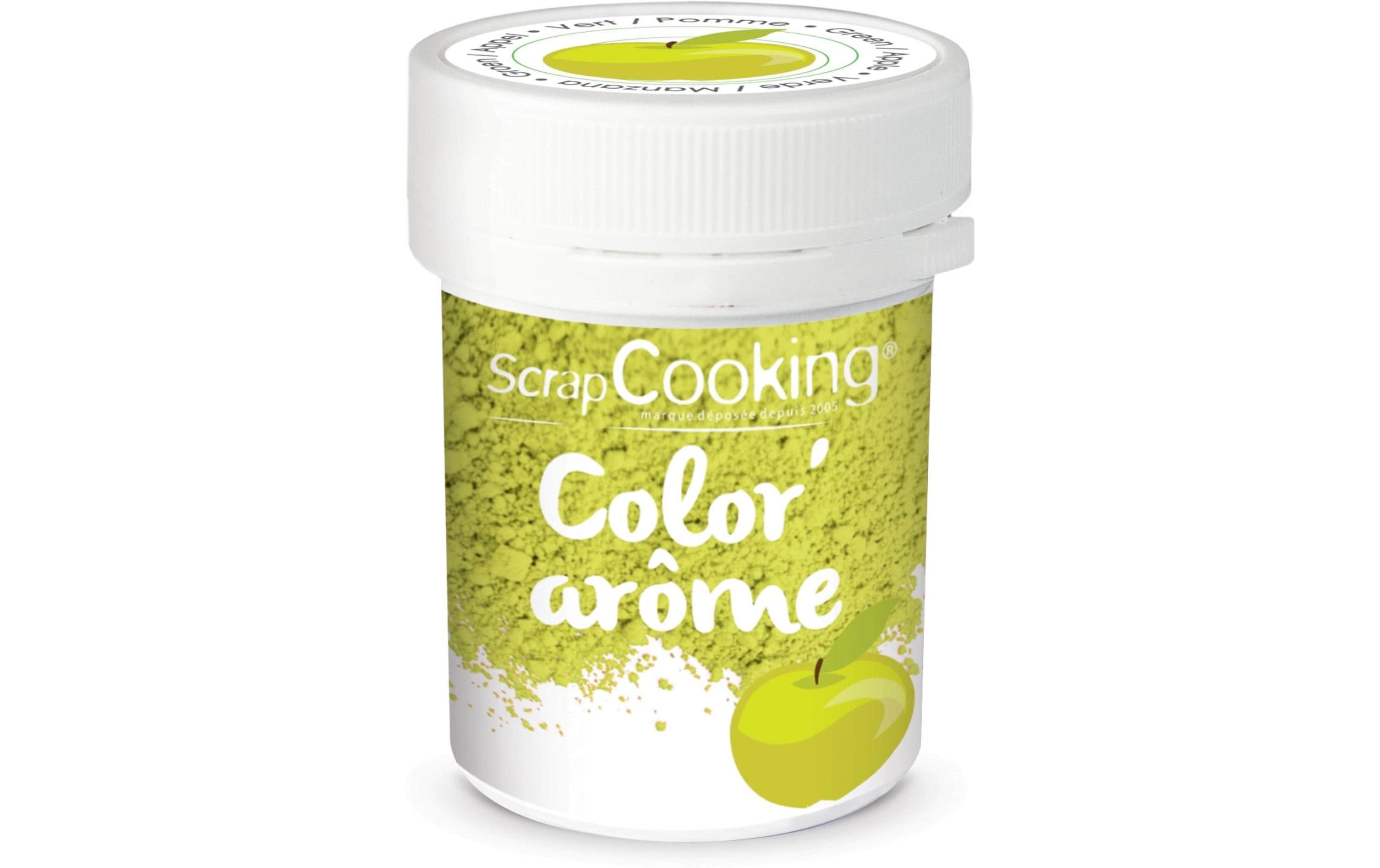 ScrapCooking Lebensmittelfarbenpulver mit Aroma Apfel Pulver Grün 10 g