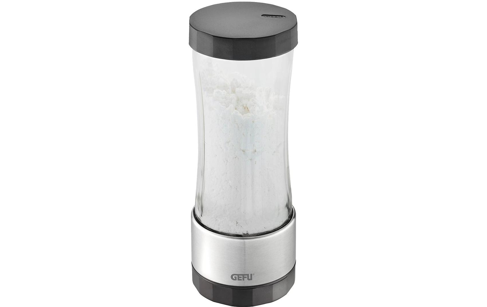 GEFU Puderzuckermühle Dispenso Schwarz/Silber