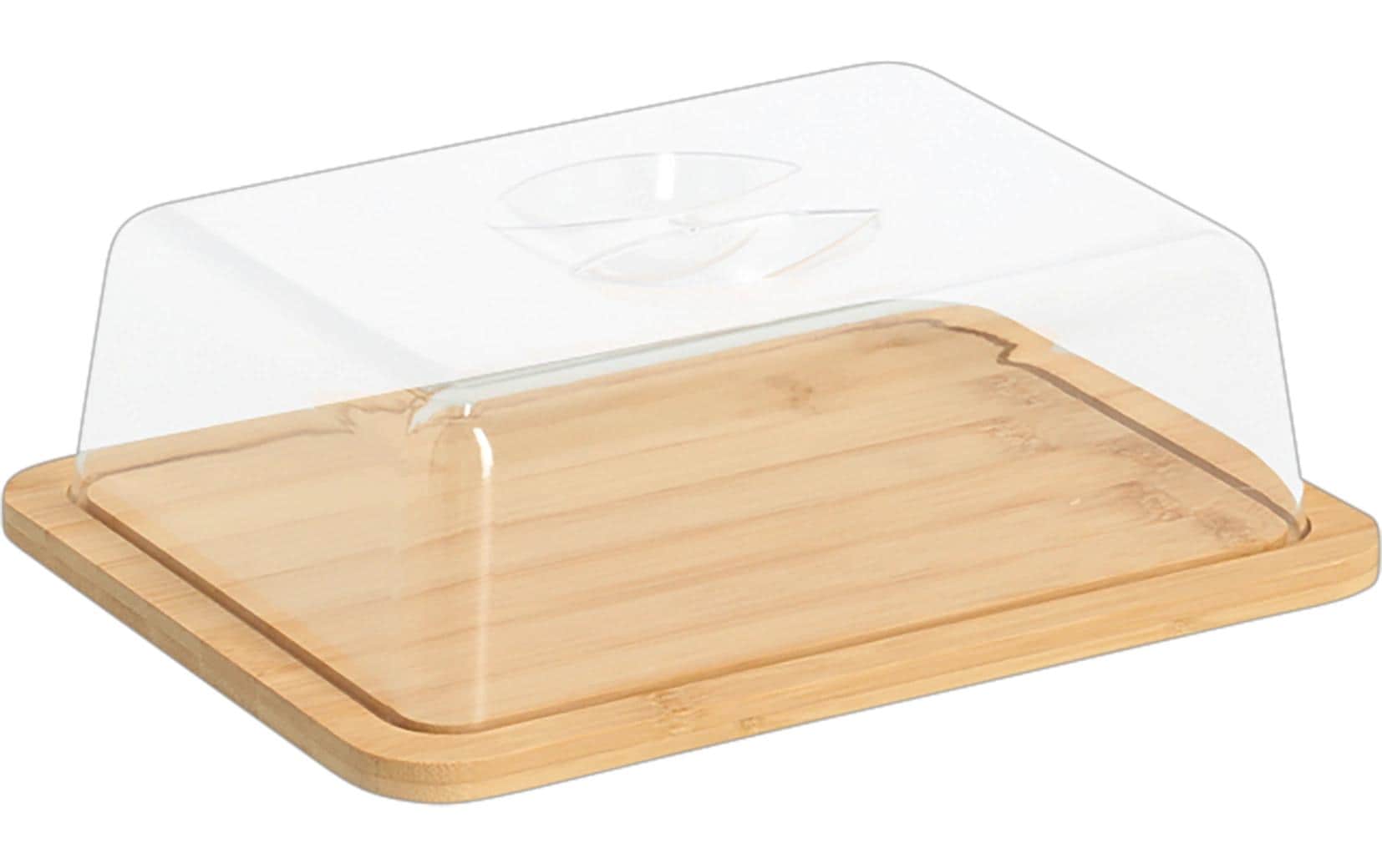 Zeller Present Käseglocke 24 x 18.5 x 7.5 cm, Bambus / Kunststoff