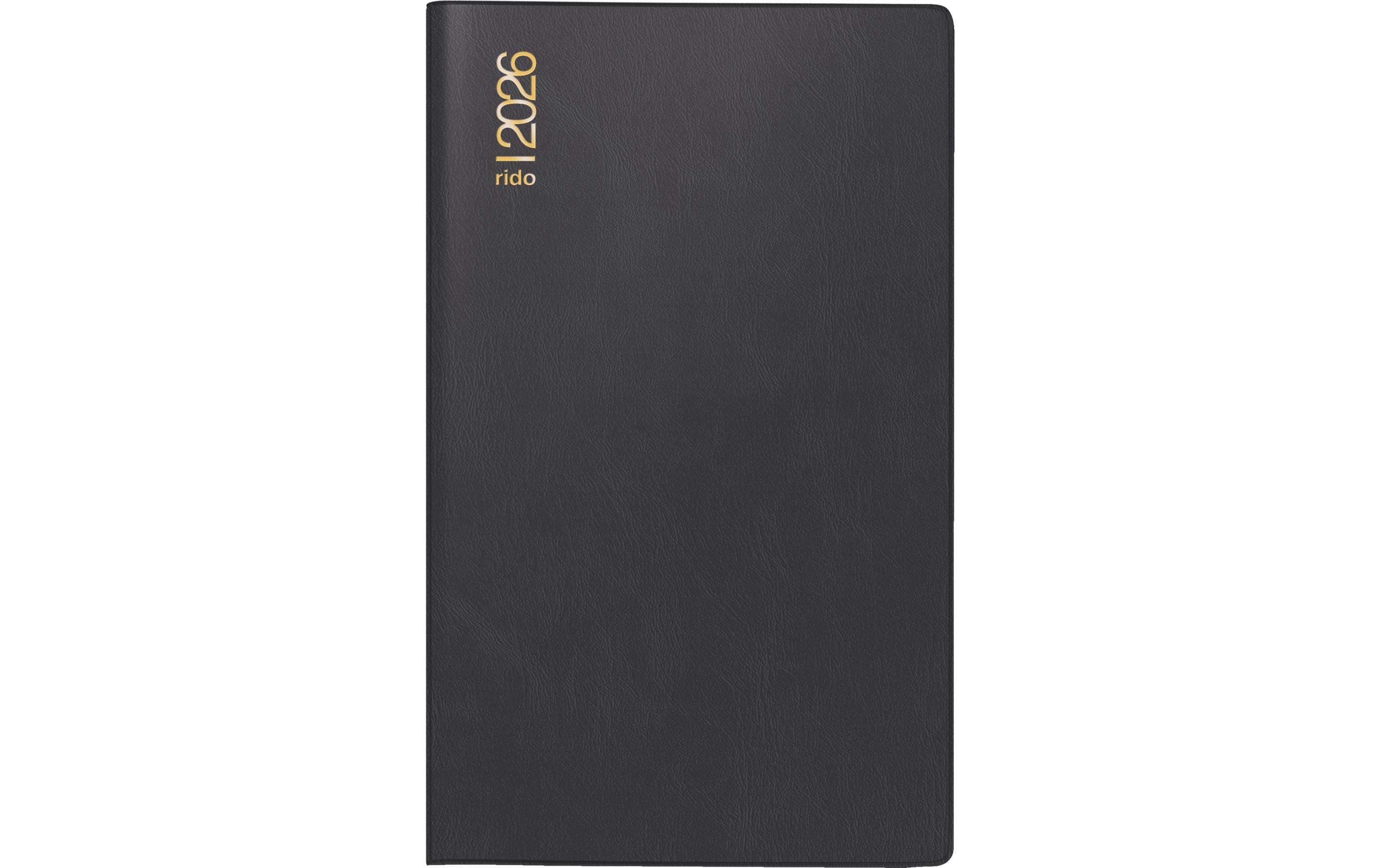 rido idé Taschenplaner Uni 2026, Schwarz