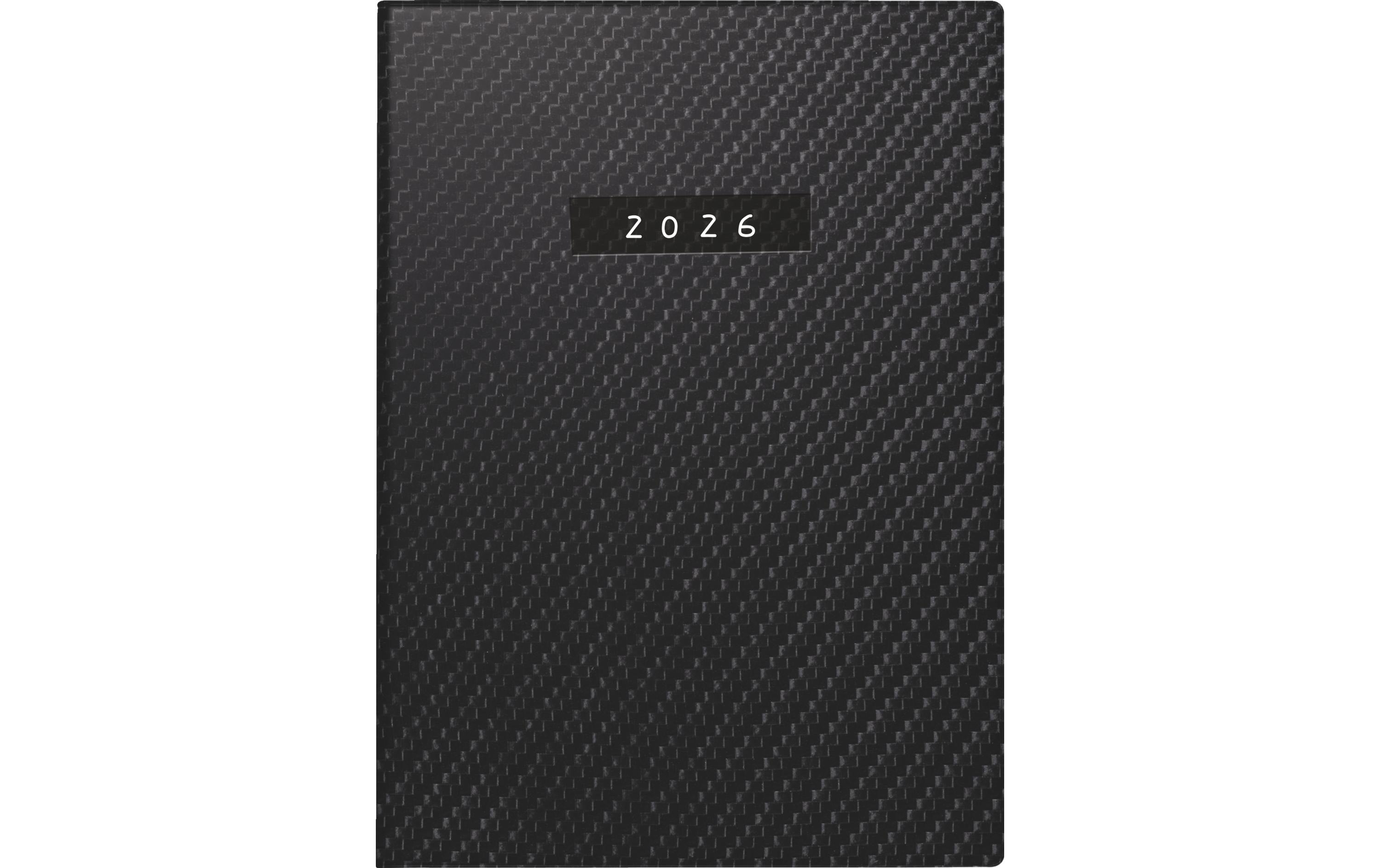rido idé Taschenagenda Technik III Carbon 2026, Schwarz