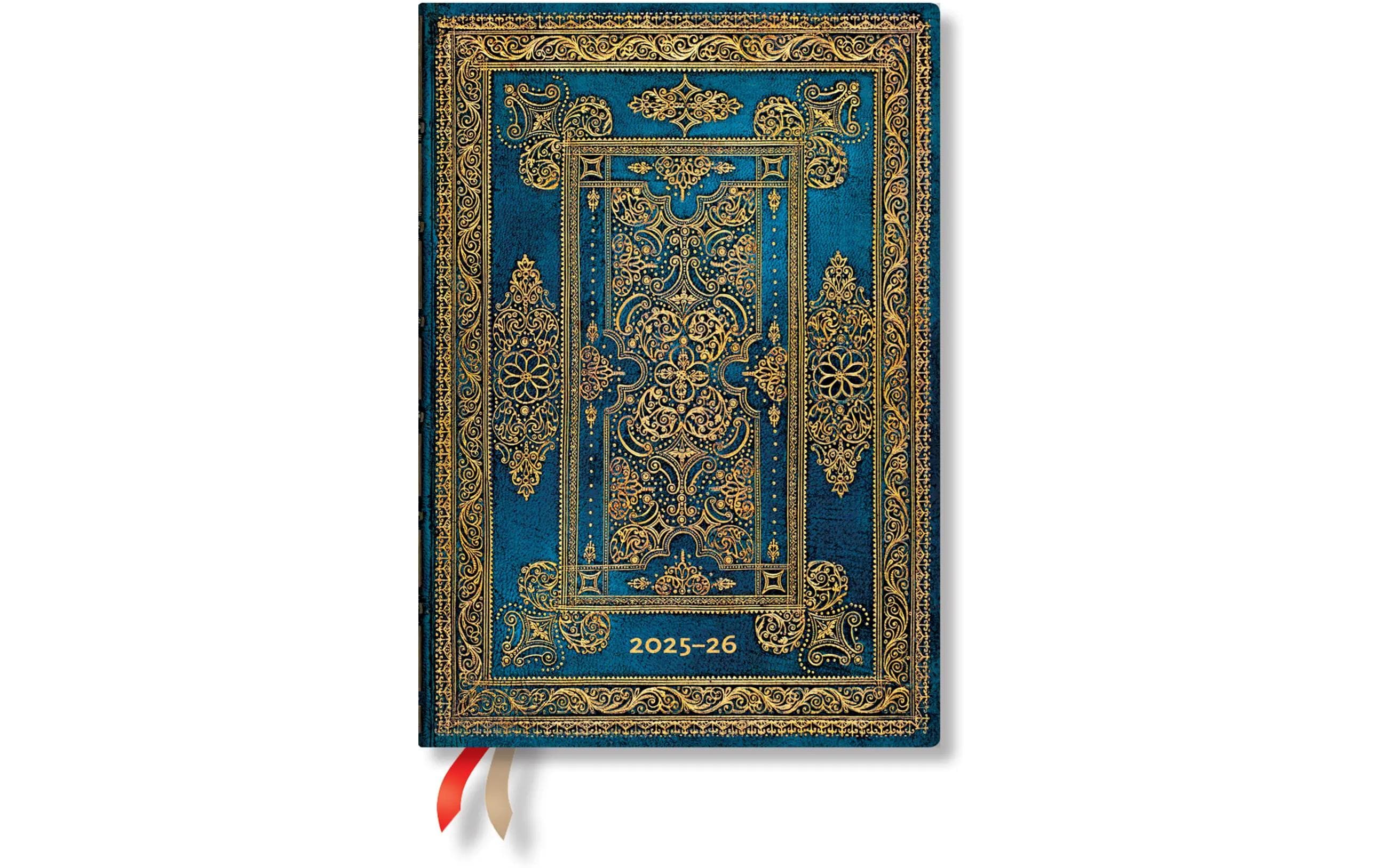 Paperblanks Wochenagenda Flex Midi Blue Luxe Juli 25-Dez 26, horizontal