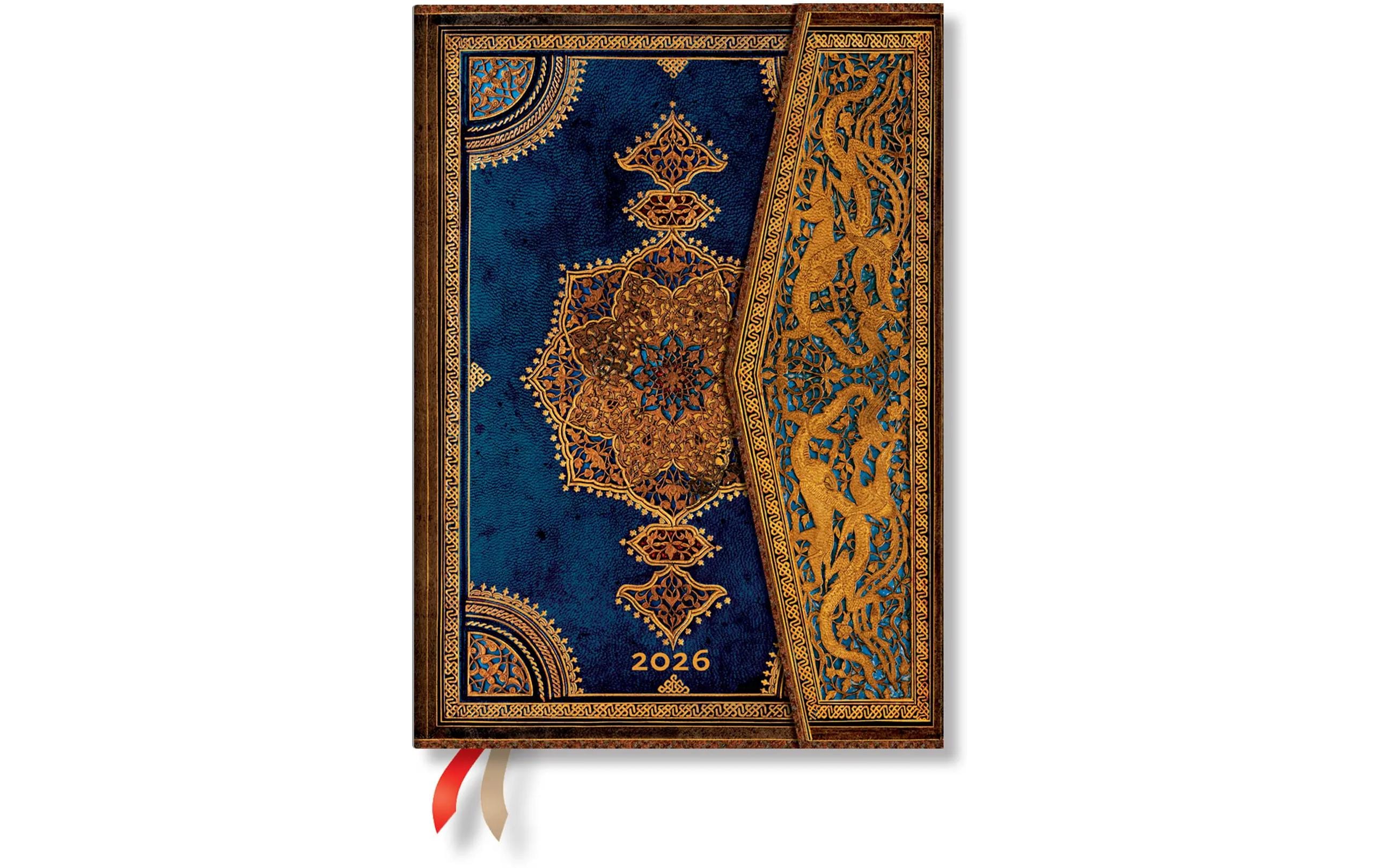 Paperblanks Tagesagenda Midi Safawidisch Indigo 1 Woche auf 2 Seiten