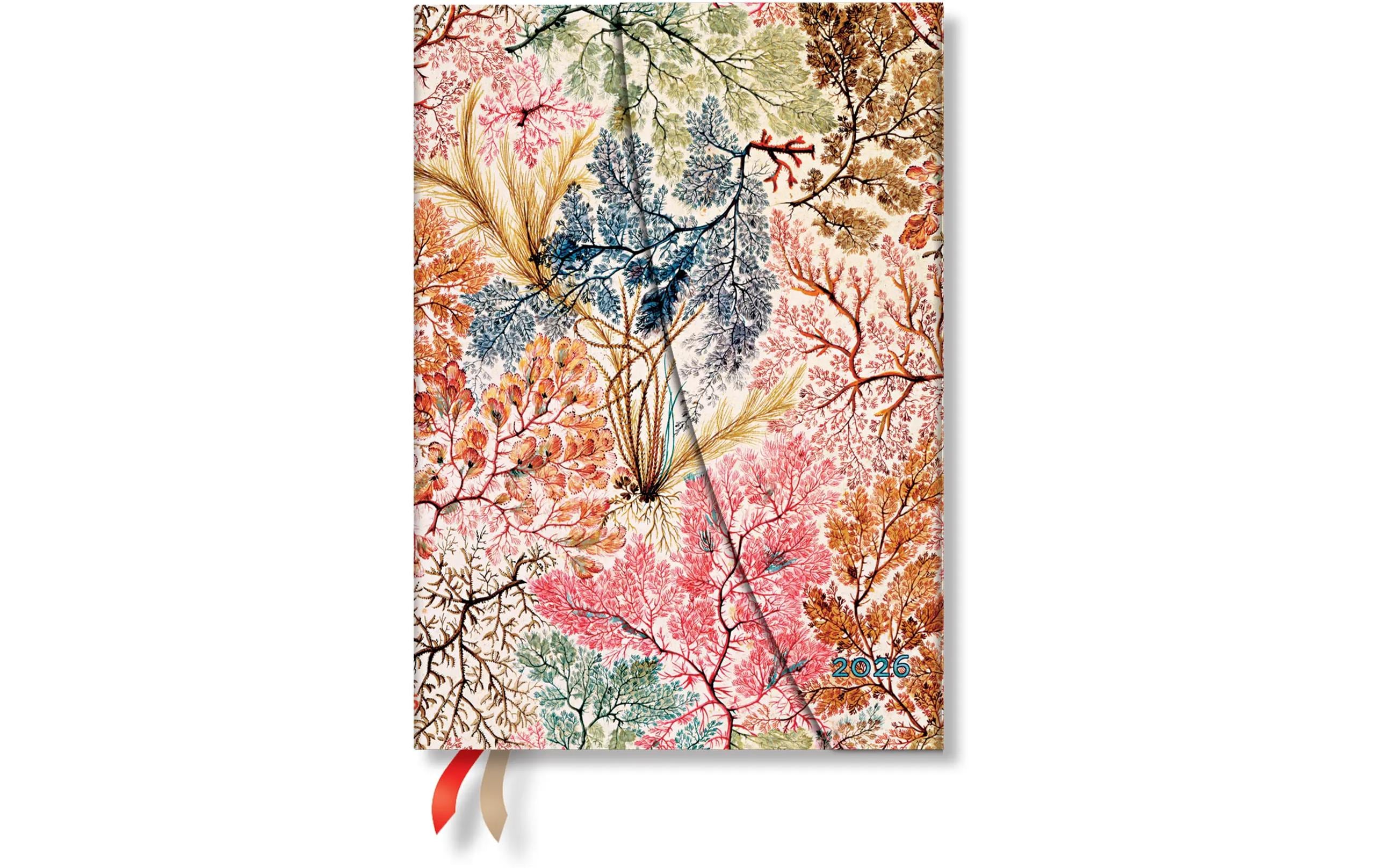 Paperblanks Tagesagenda Midi Anemone 1 Woche auf 2 Seiten, horizontal