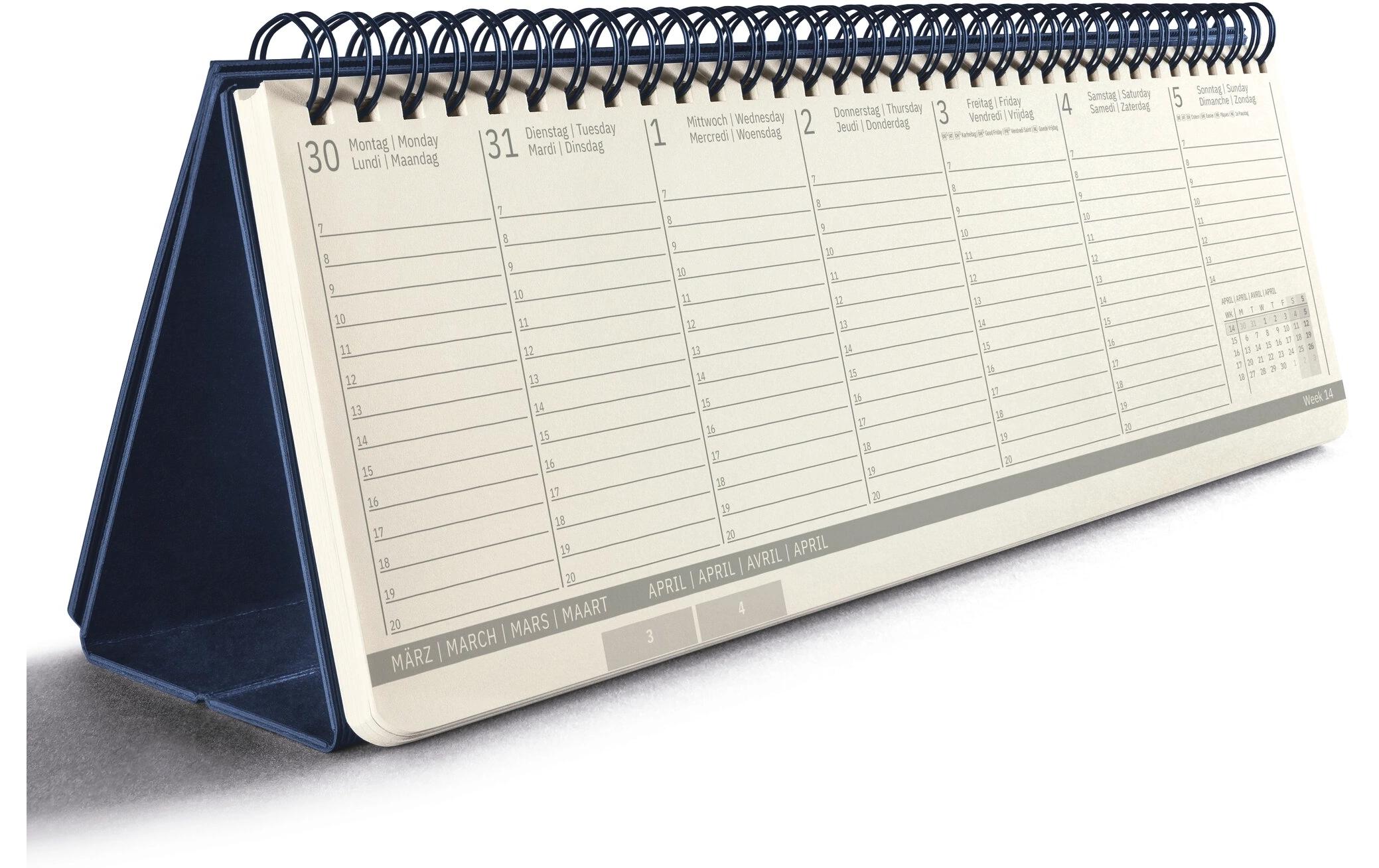 Sigel Tisch-Querkalender Conceptum 30 x 14,3cm, 2026, Blau