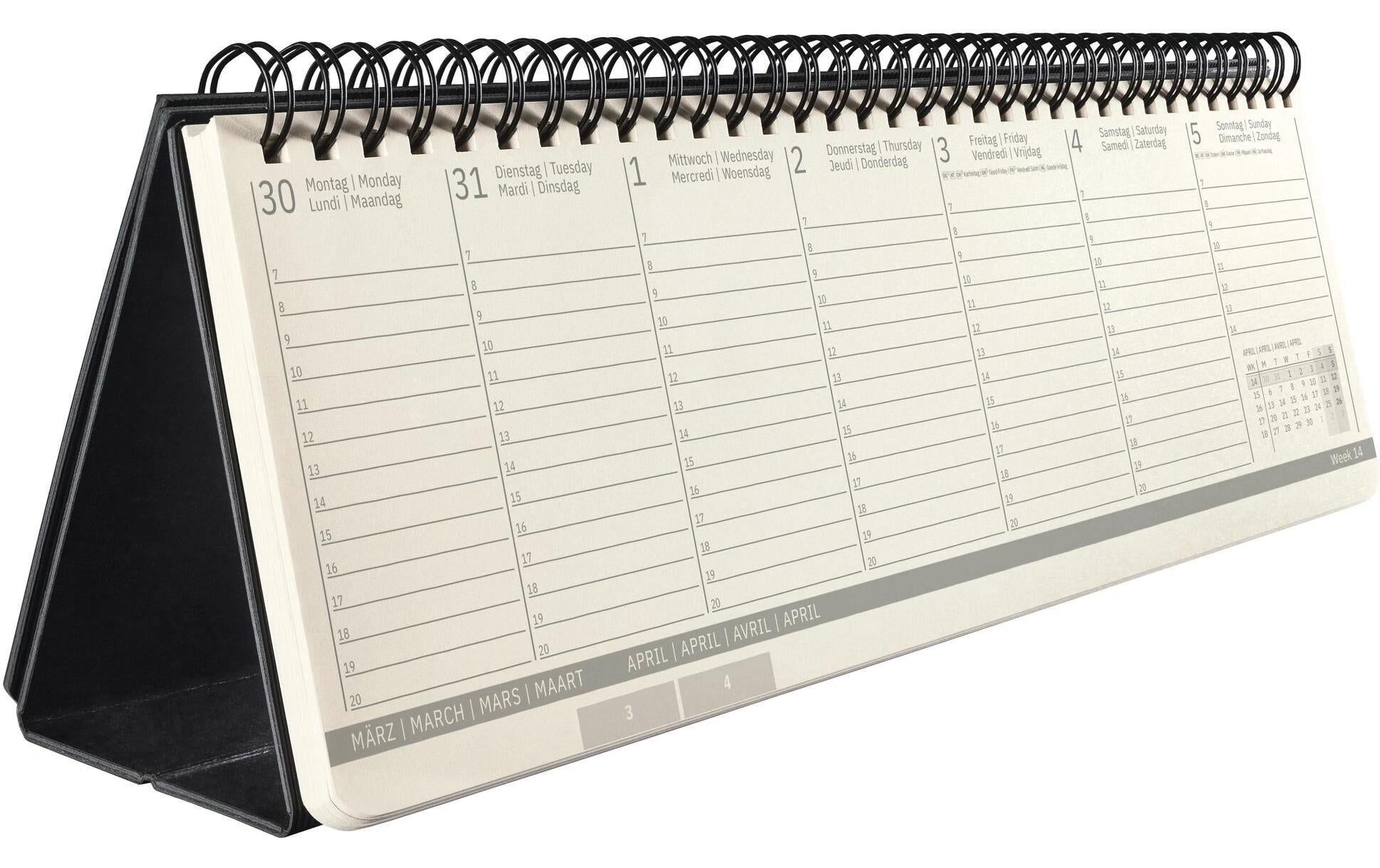 Sigel Tisch-Querkalender Conceptum 30 x 14,3 cm, 2026, Schwarz