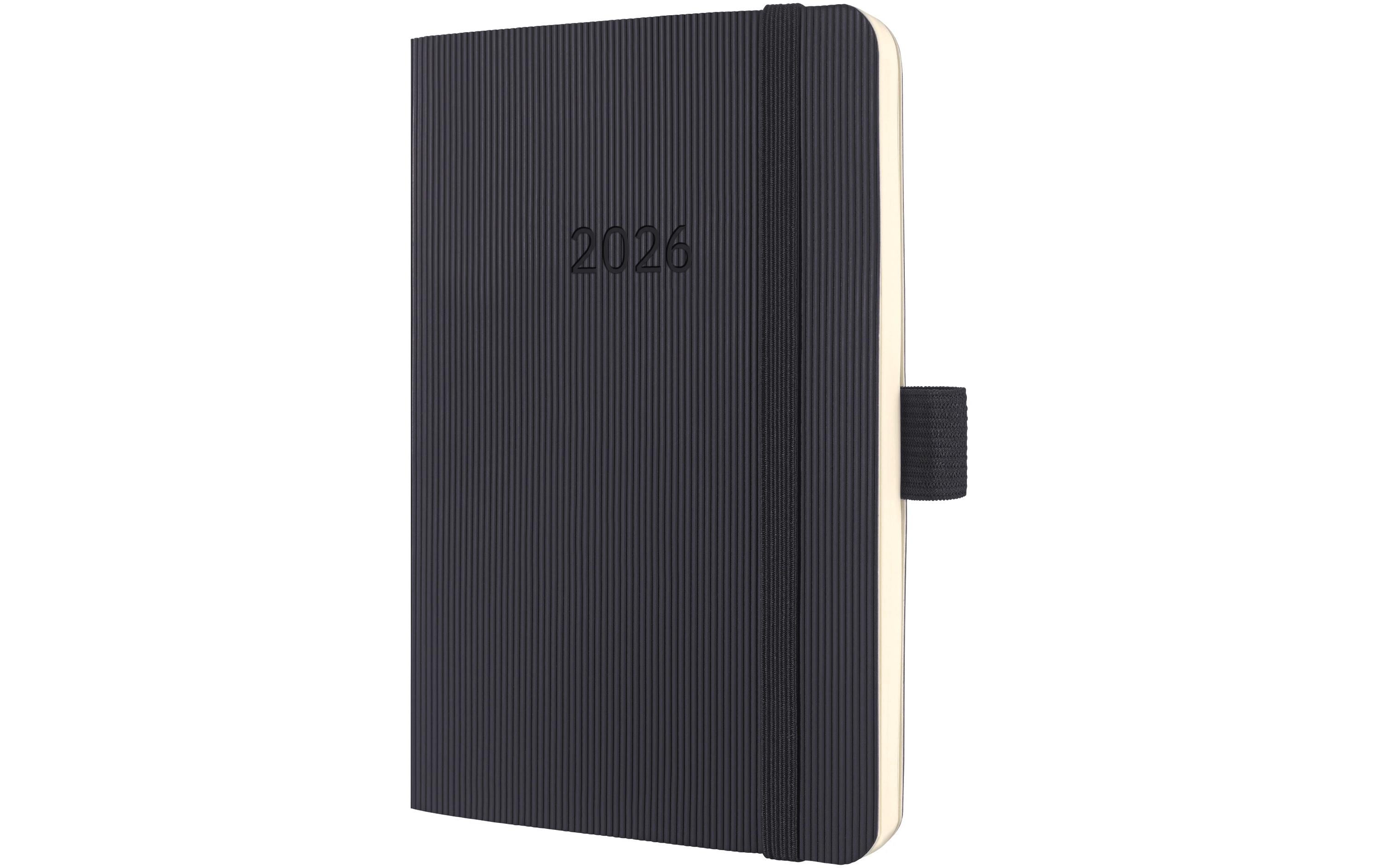 Sigel Wochenagenda Conceptum Liniert, 2026, Schwarz, 9,3 x 14 cm