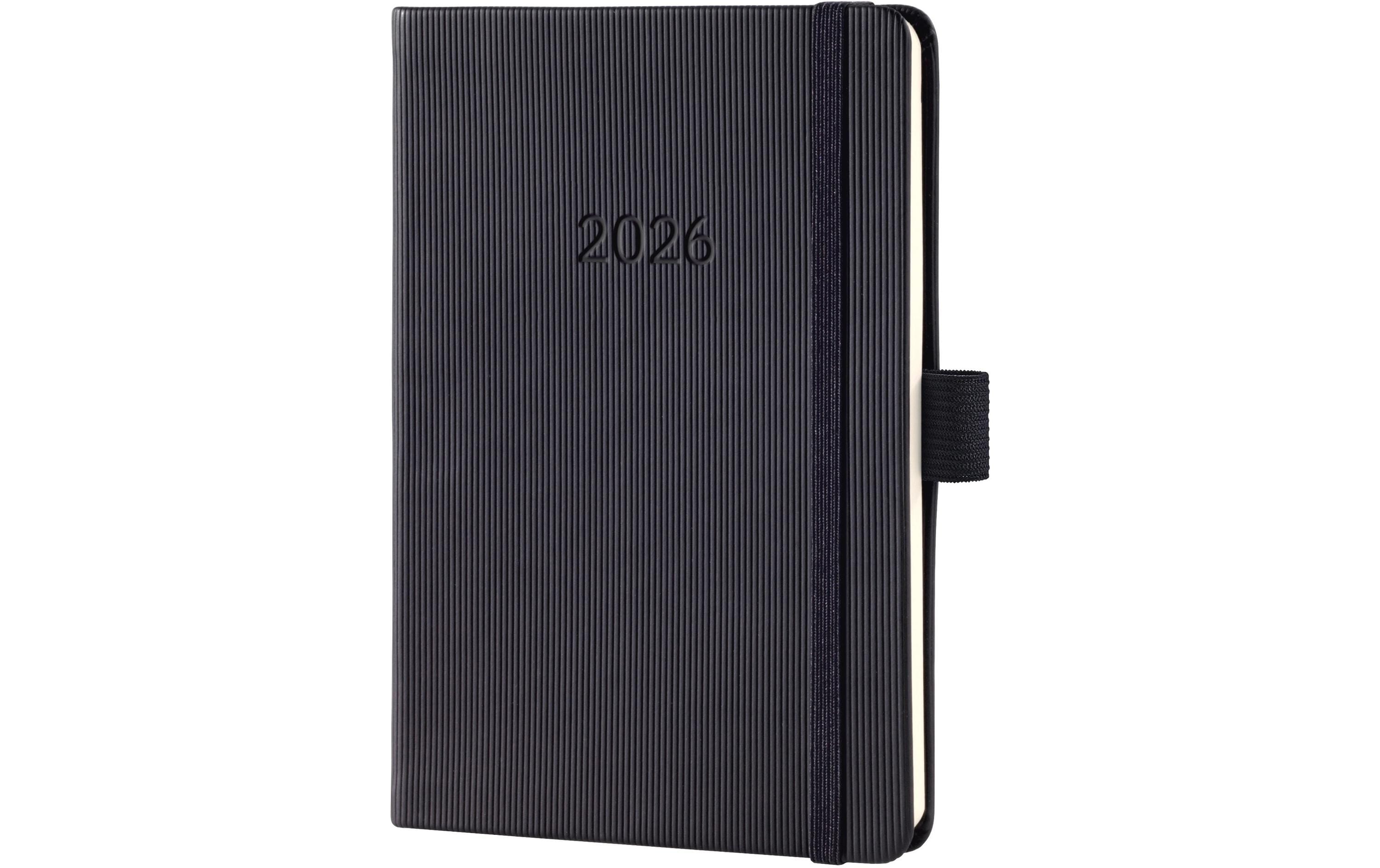 Sigel Wochenagenda Conceptum Liniert, 2026, Schwarz, 10,8 x 15,1cm