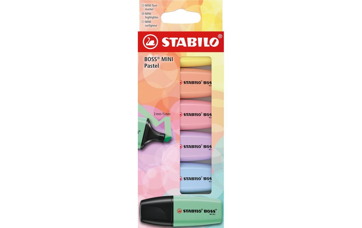 STABILO Textmarker Boss Mini Pastell 6er Etui