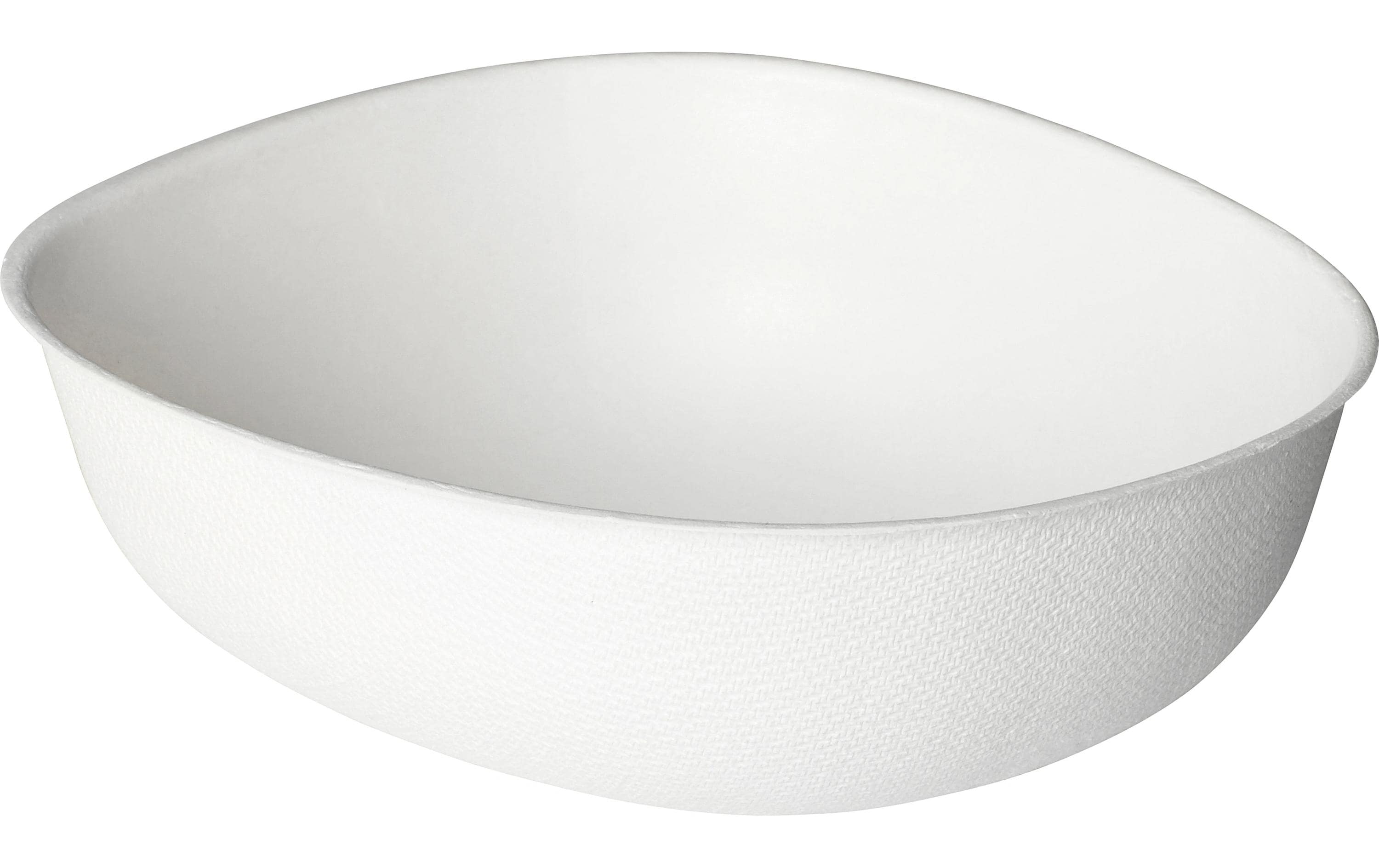 BioPak Einweg-Schale Pebble 500 ml Weiss ungeteilt, 50 Stück