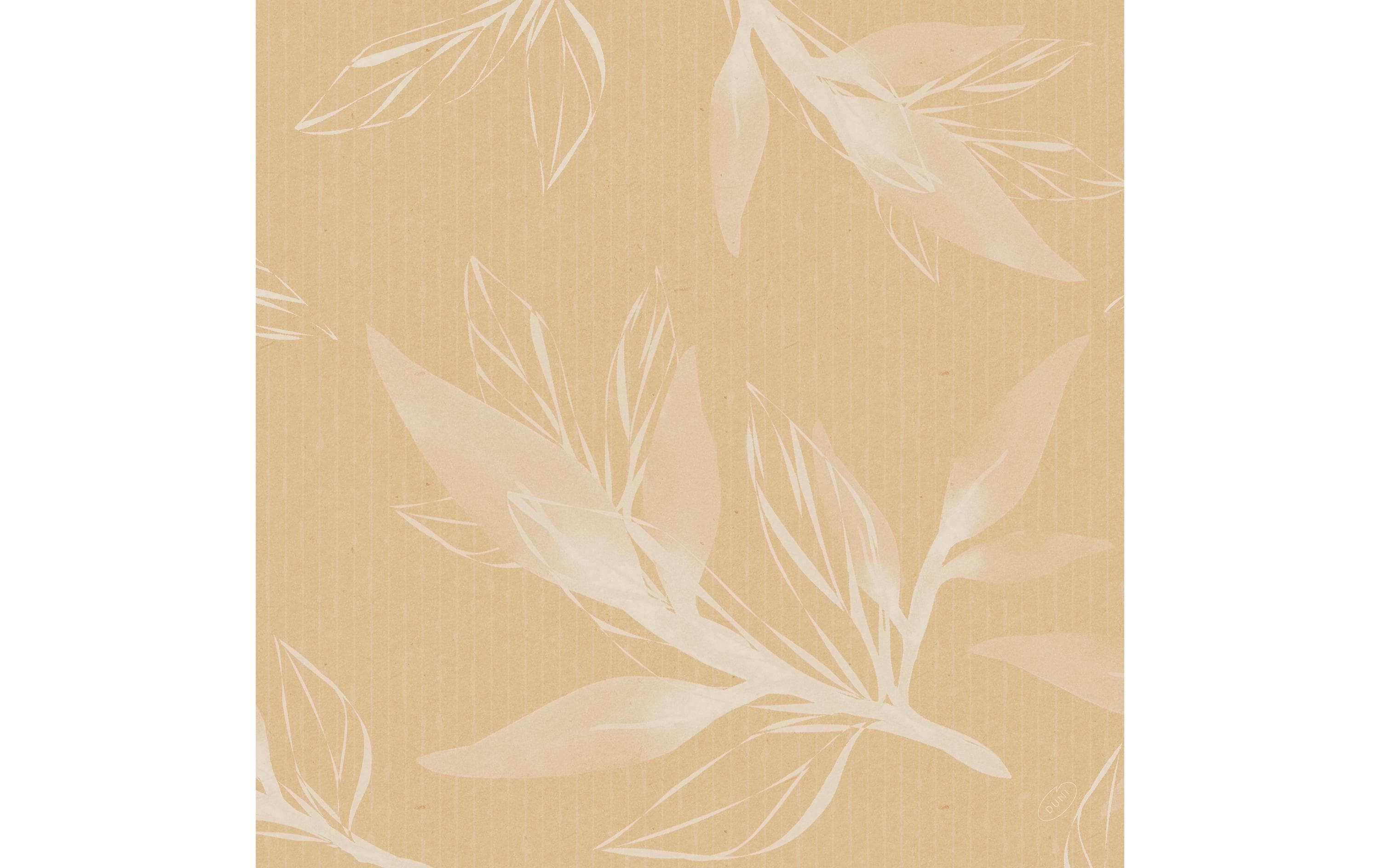 Duni Papierservietten Leaves 40 cm x 40 cm, 60 Stück, Nature