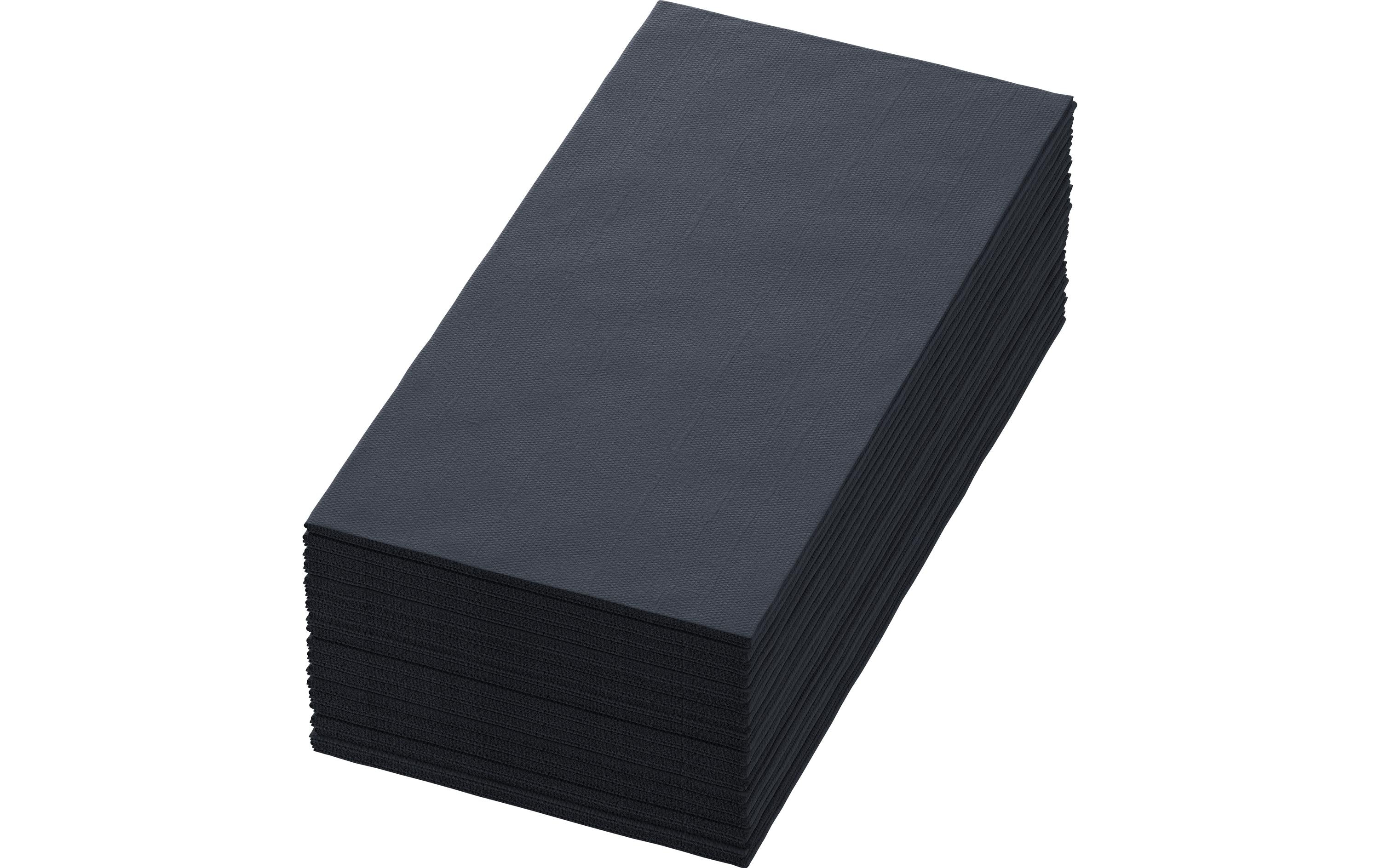 Duni Papierservietten Tissue 40 cm x 40 cm, 250 Stück, Schwarz