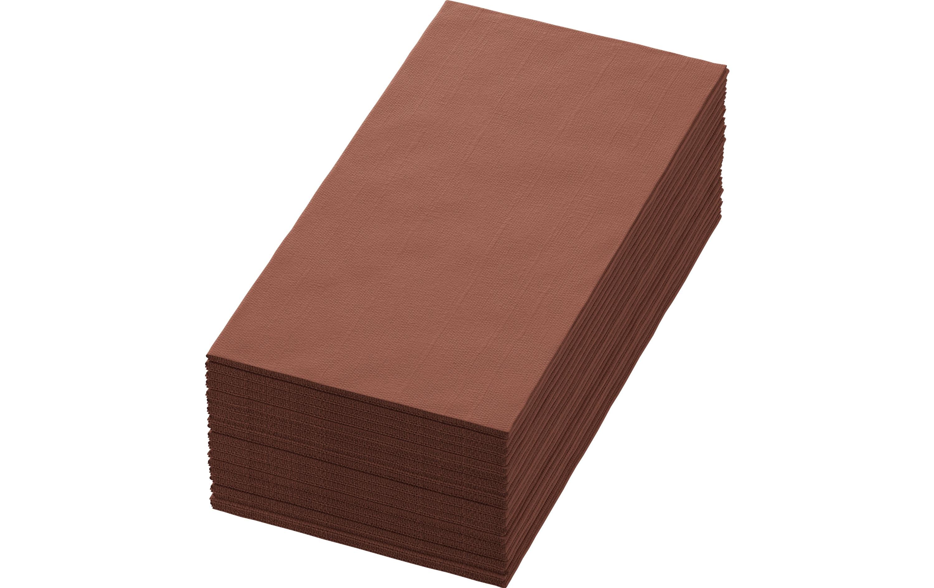 Duni Papierservietten Tissue 40 cm x 40 cm, 250 Stück, Braun