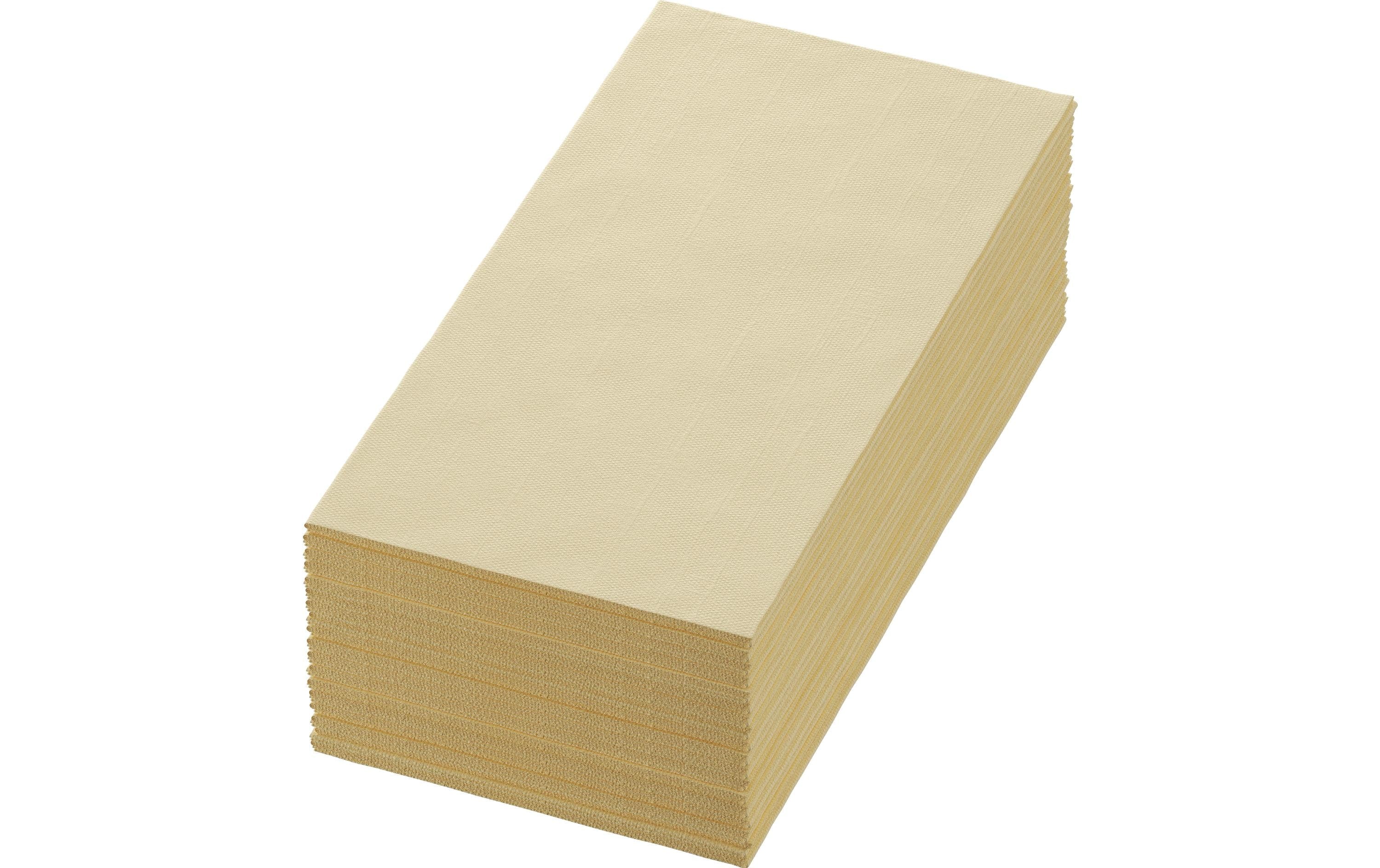 Duni Papierservietten Tissue 40 cm x 40 cm, 250 Stück, Crème