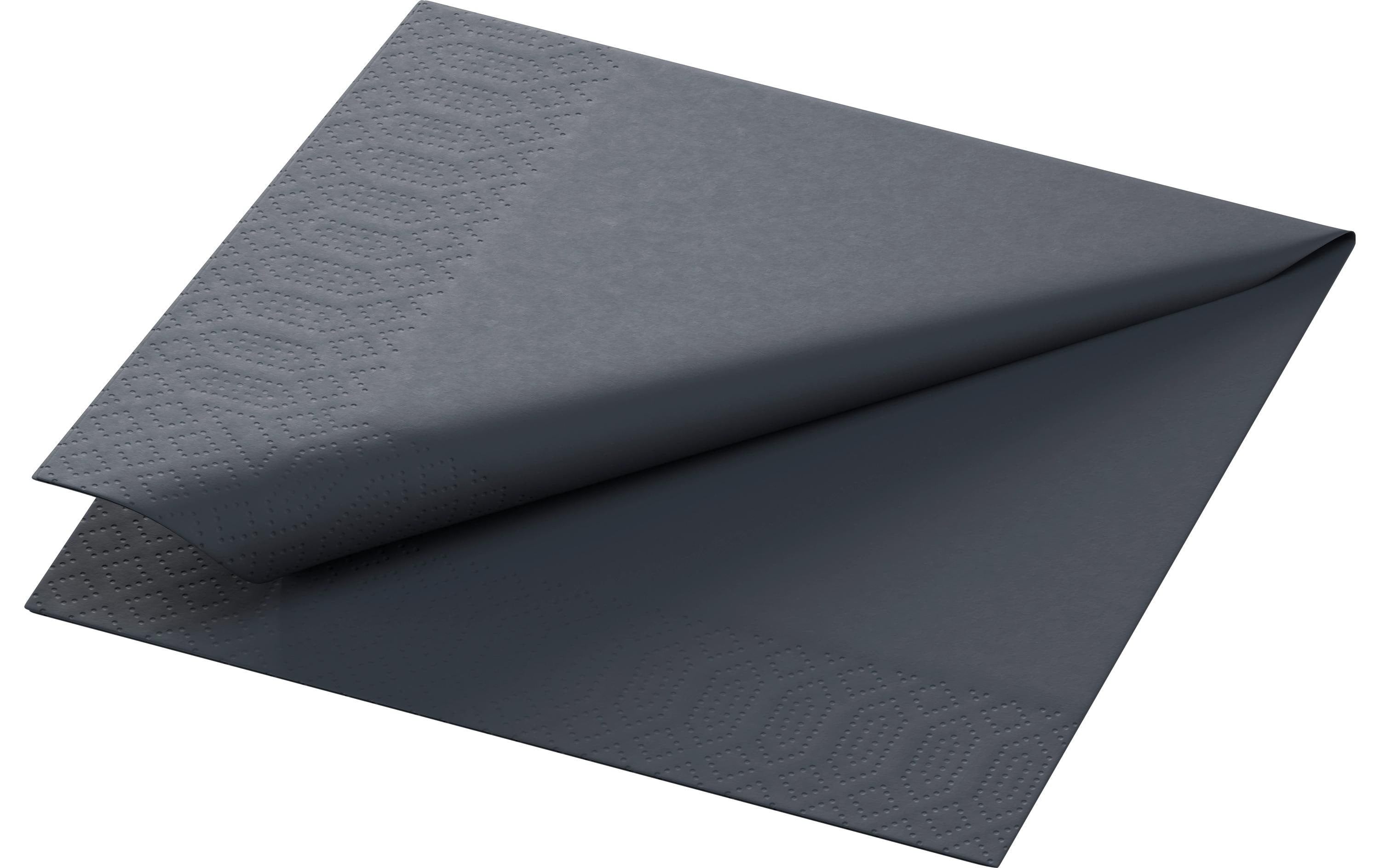 Duni Papierservietten Tissue 24 cm x 24 cm, 250 Stück, Schwarz