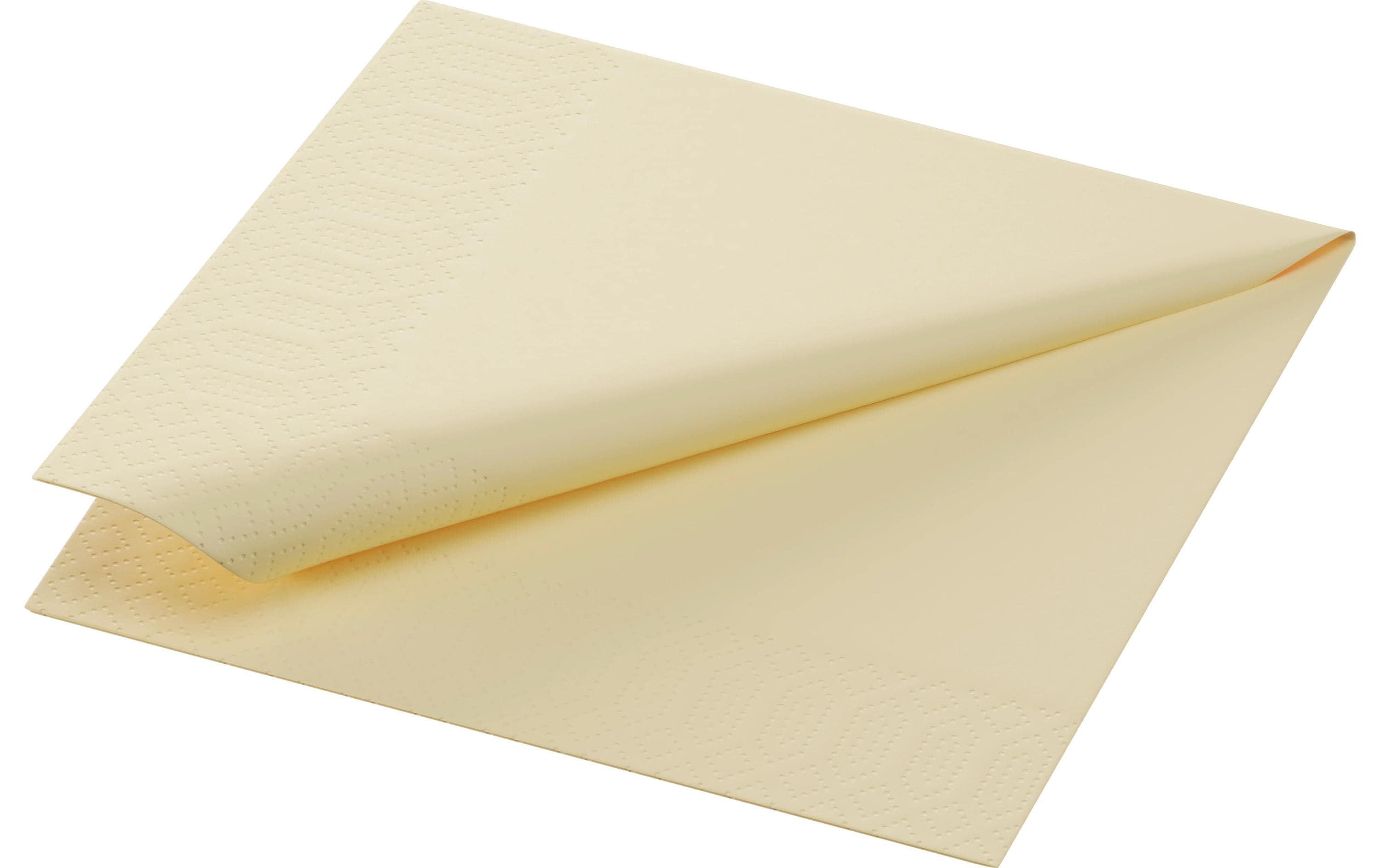 Duni Stoffserviette Tissue 24 cm x 24 cm, 250 Stück, Crème