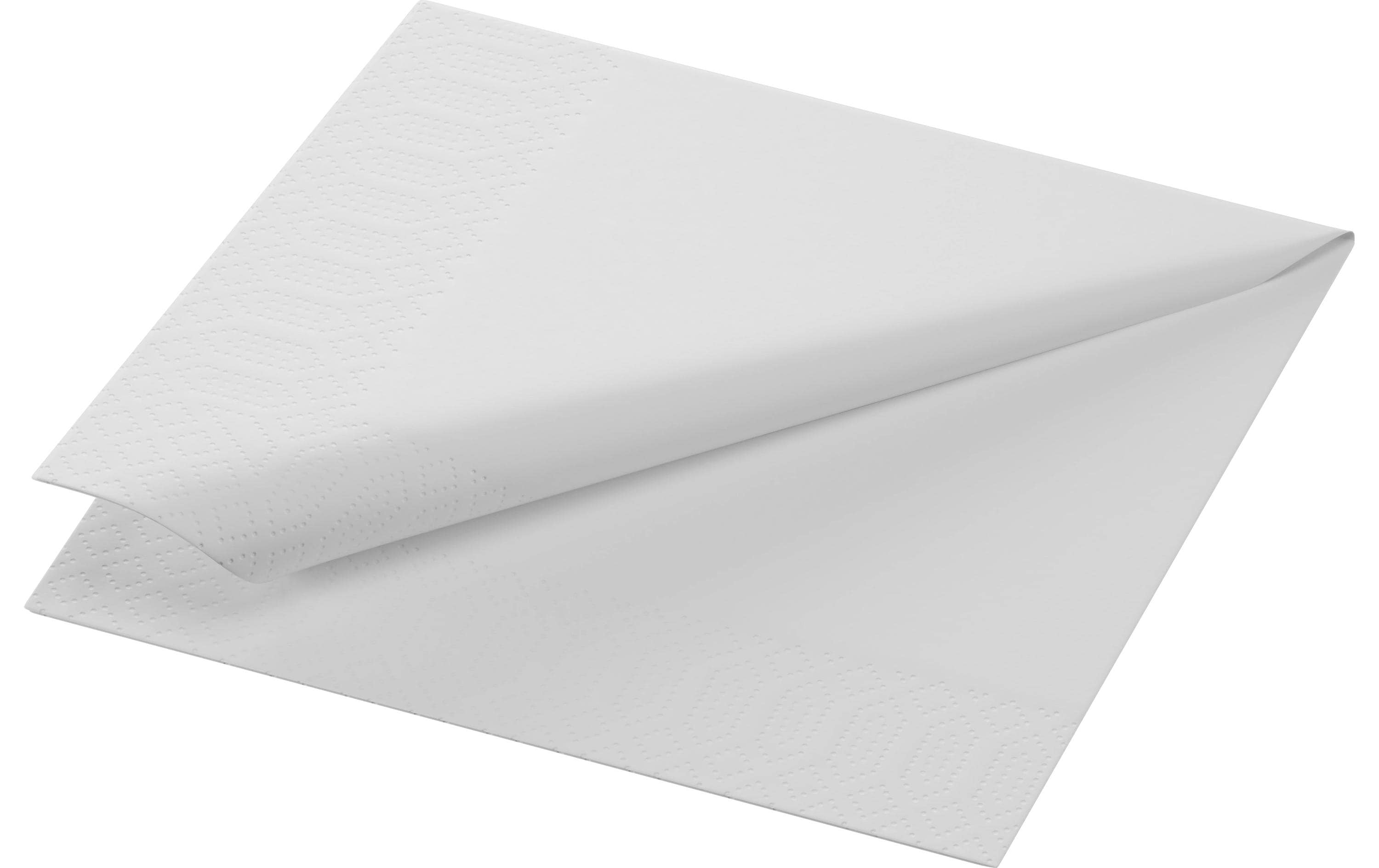 Duni Papierservietten Tissue 24 cm x 24 cm, 250 Stück, Weiss