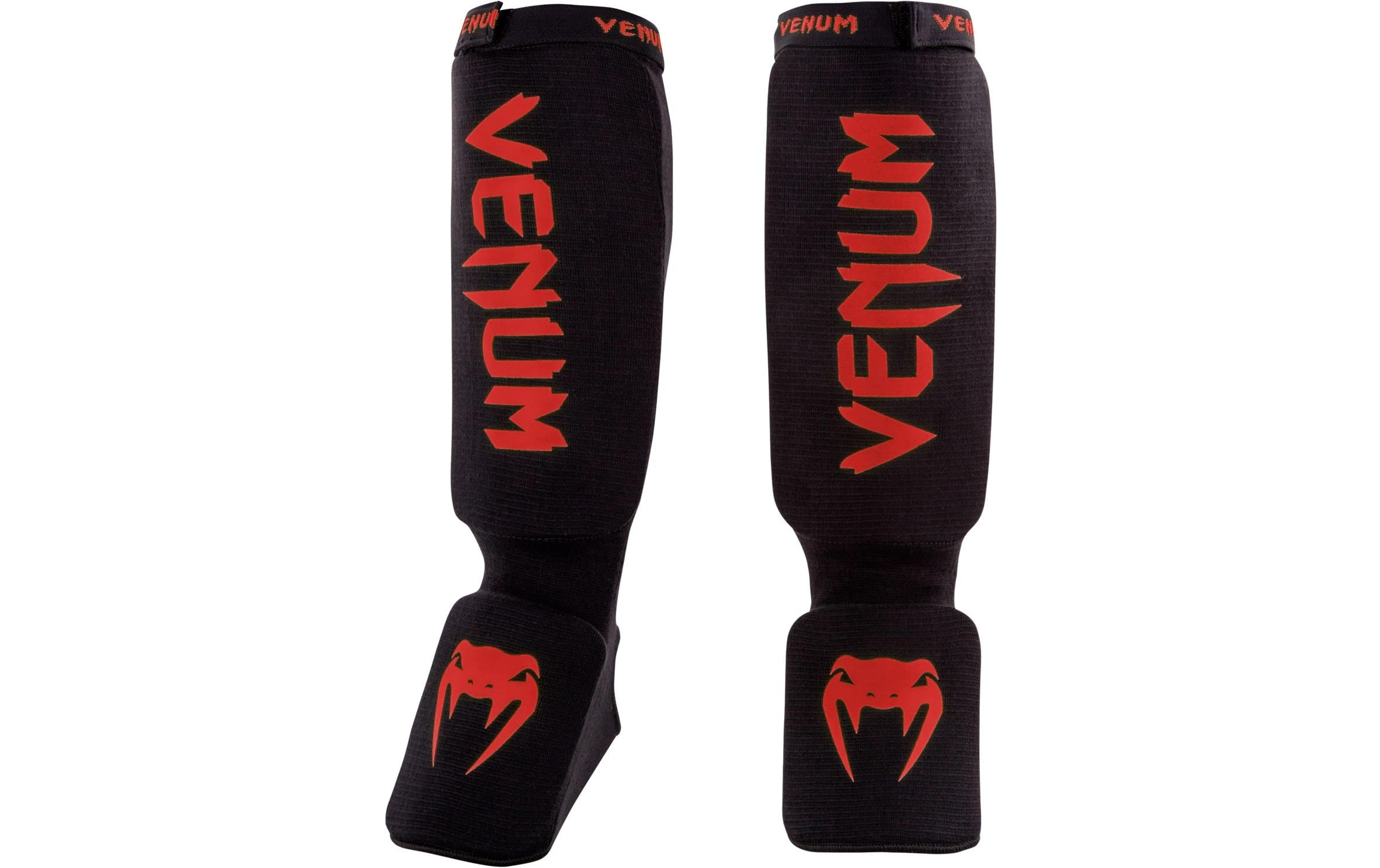 Venum Kontact Shin Guards Rot/Schwarz, XS