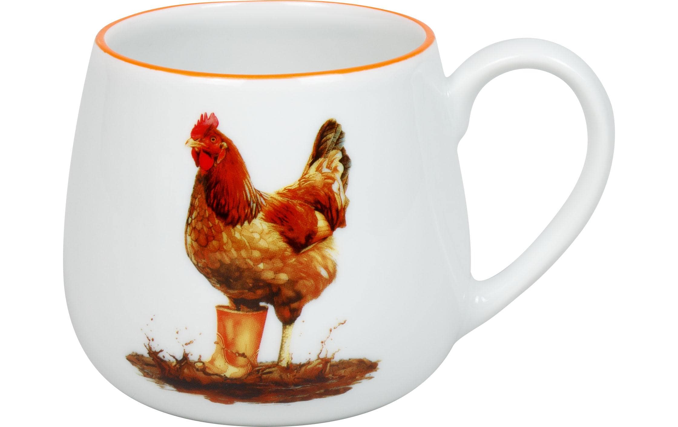 Könitz Universaltasse Tapsige Henne 400 ml, Weiss