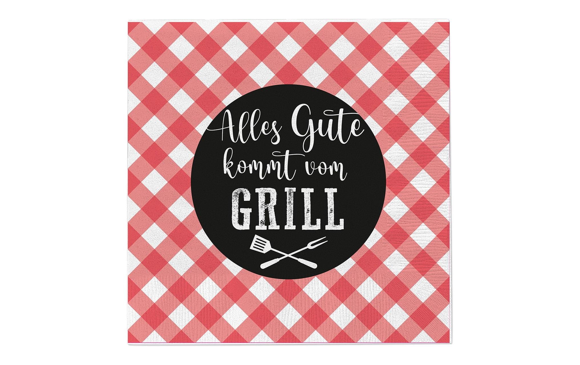 G. Wurm Papierservietten Grill 33 cm x 33 cm, 20 Stück