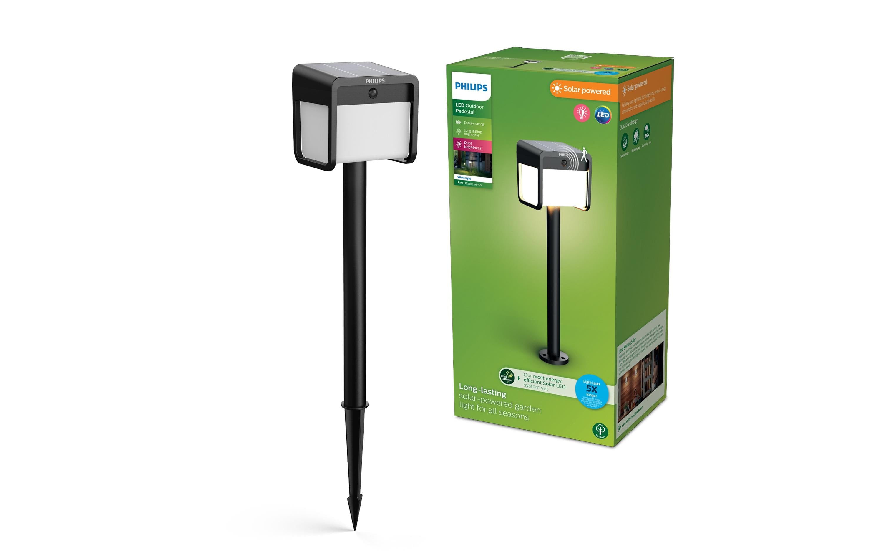 Philips Ezra Sockel Solar UE 3000K schwarz