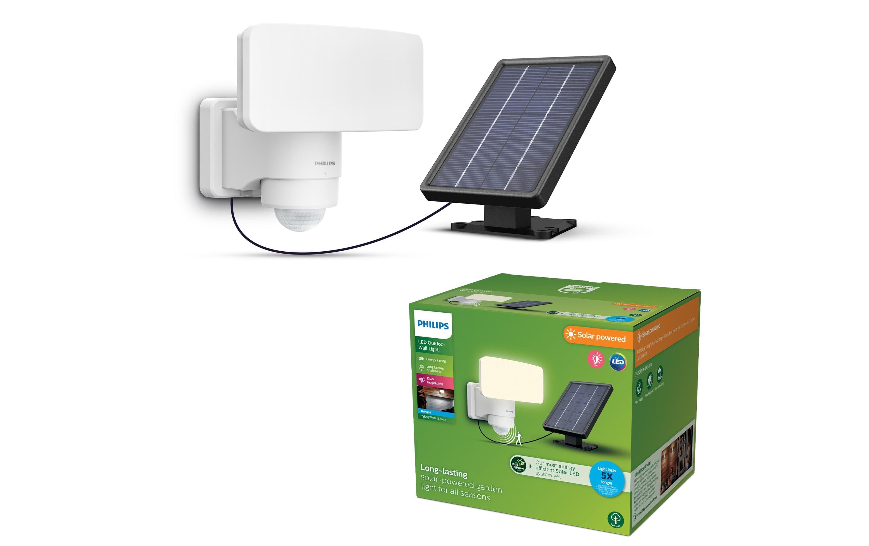 Philips Tylus Flutlciht Solar UE 5000K weiss