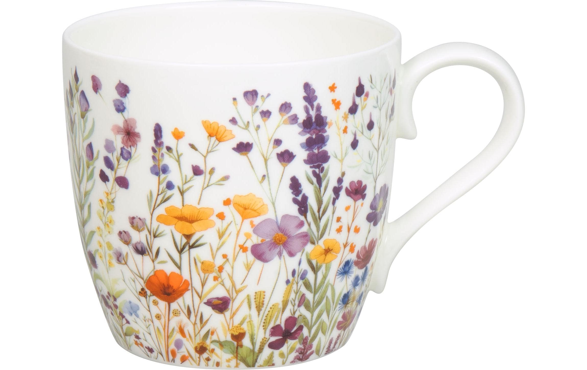 Könitz Universaltasse Blumenwiese 425 ml, Weiss