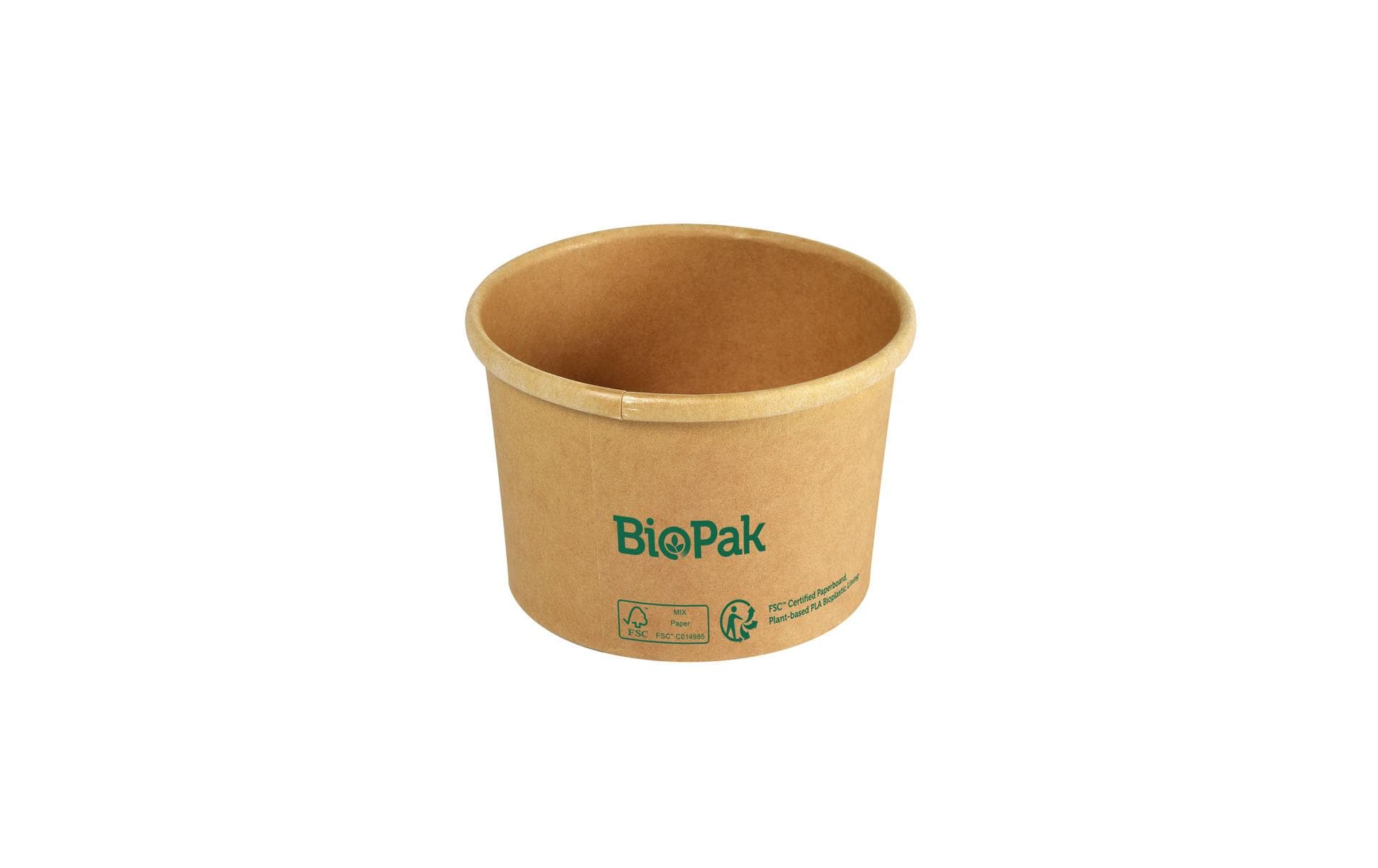 BioPak Einweg-Schale Glacebecher Ronda 240 ml, 25 Stück
